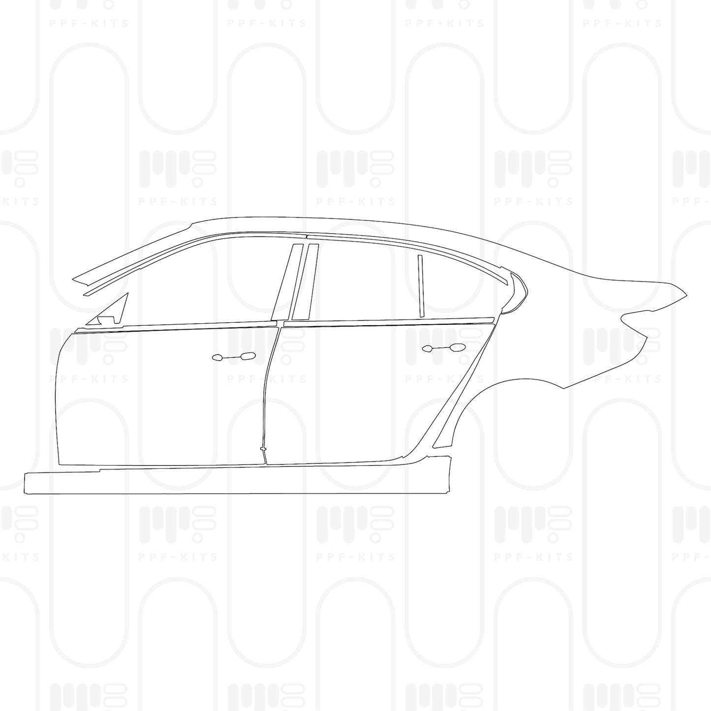 Voorgesneden PPF BMW 3 Series Sedan Base Extended Wheelbase 2026