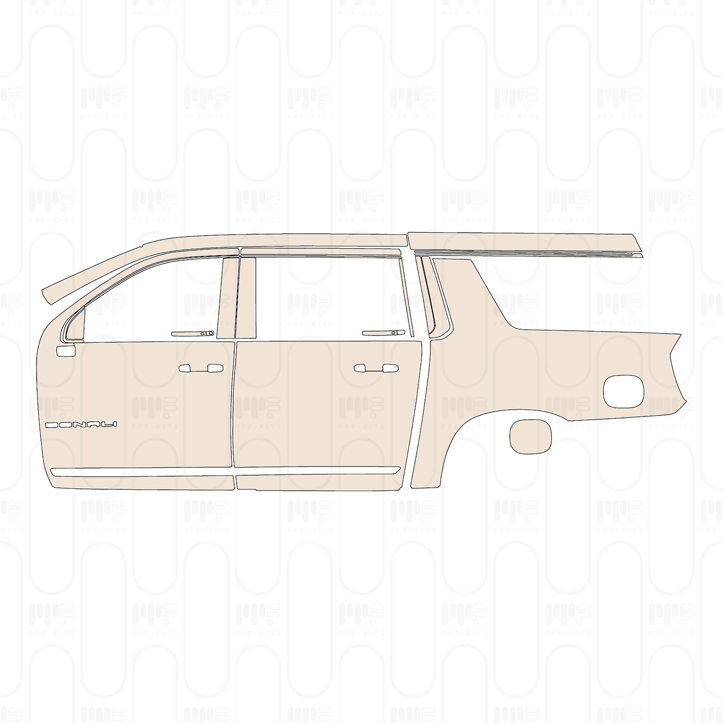 Voorgesneden PPF GMC Yukon XL Denali Ultimate 2025