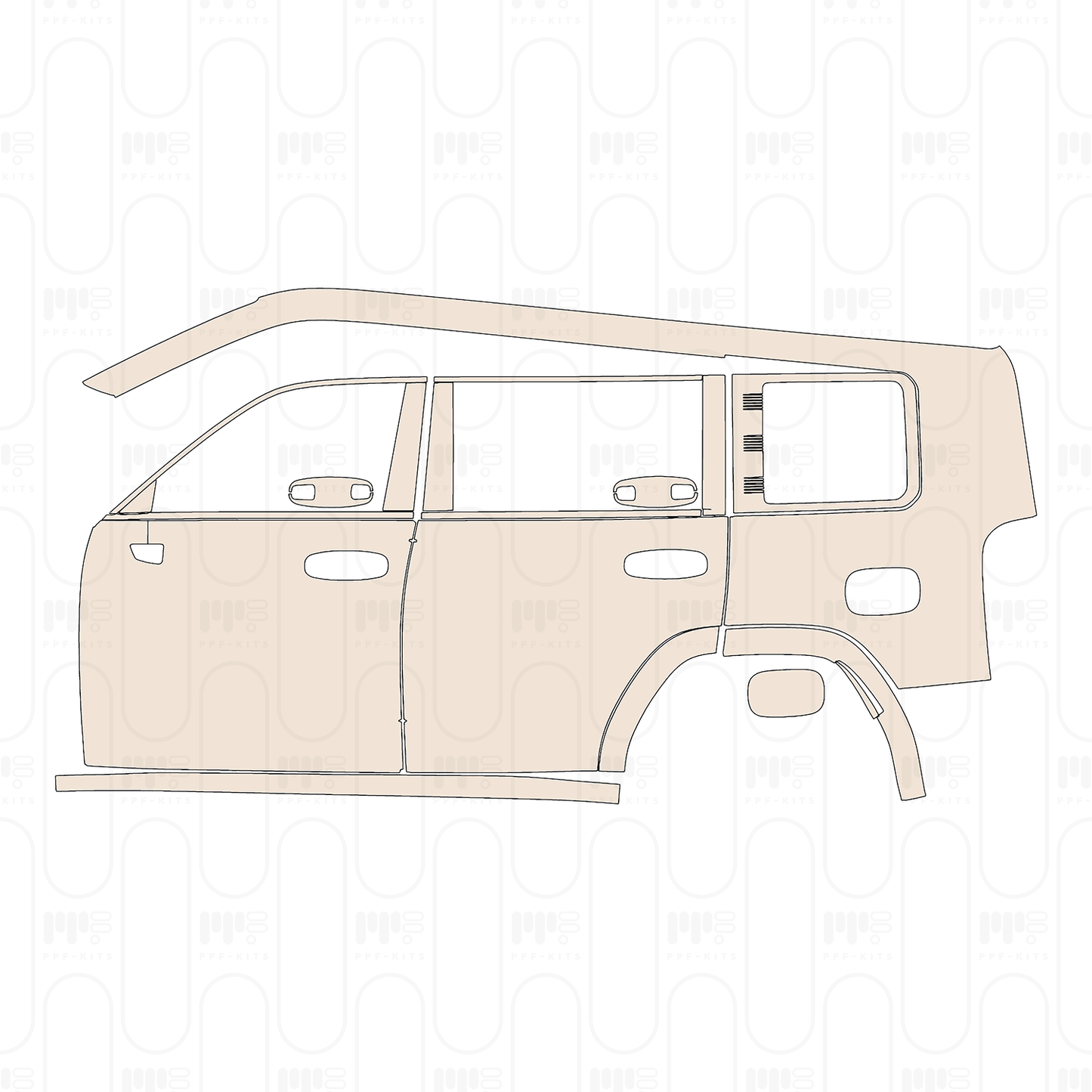 Voorgesneden PPF Haval H9 2025