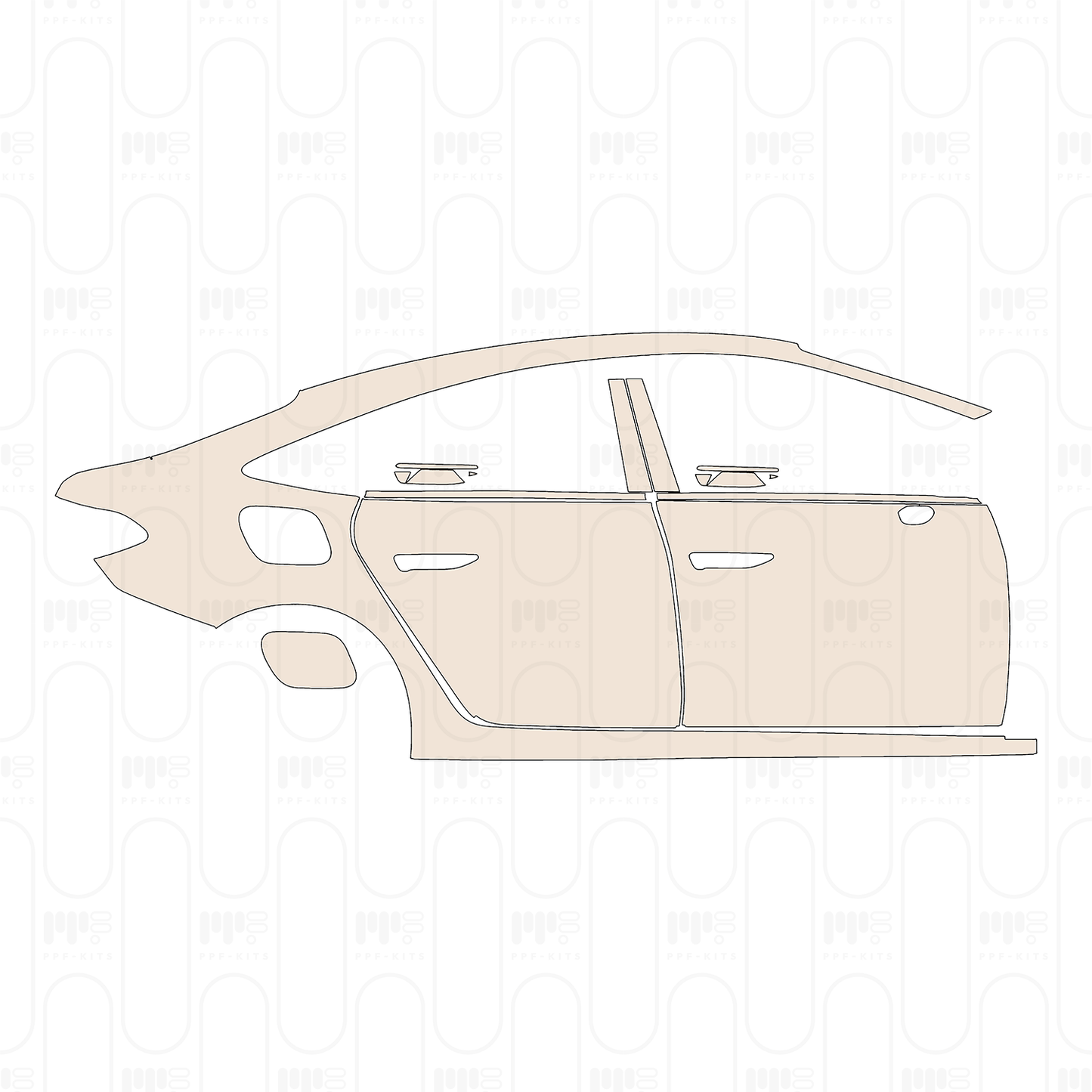 Voorgesneden PPF Audi A5 Sedan Base 2025