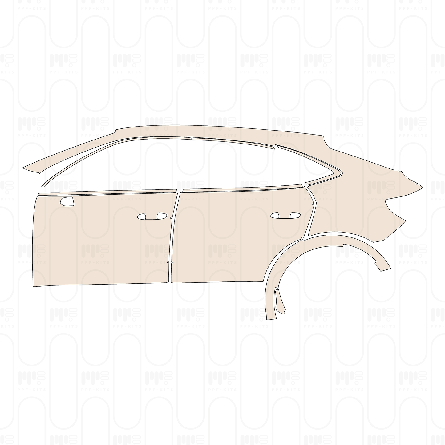 Voorgesneden PPF Audi Q3 Sportback Base 2025