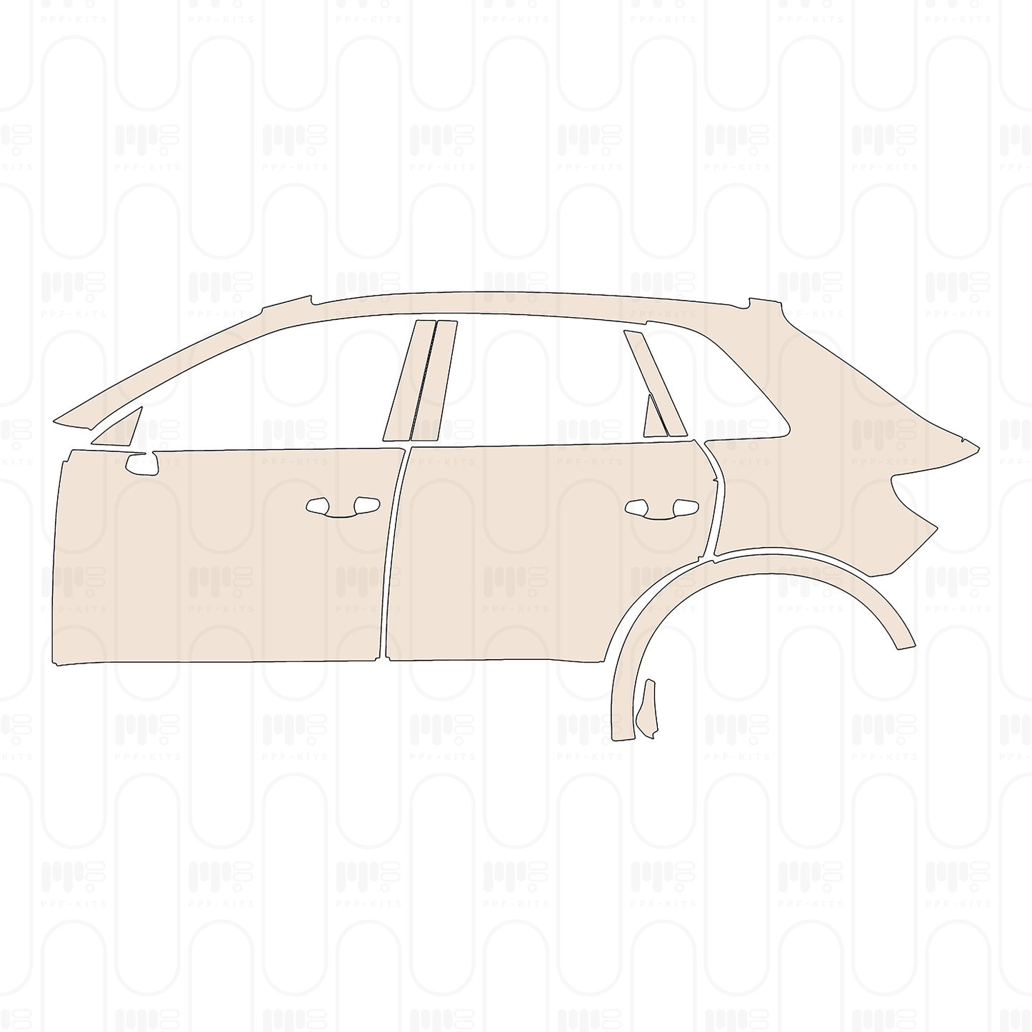 Voorgesneden PPF Audi Q3 SUV Base 2025