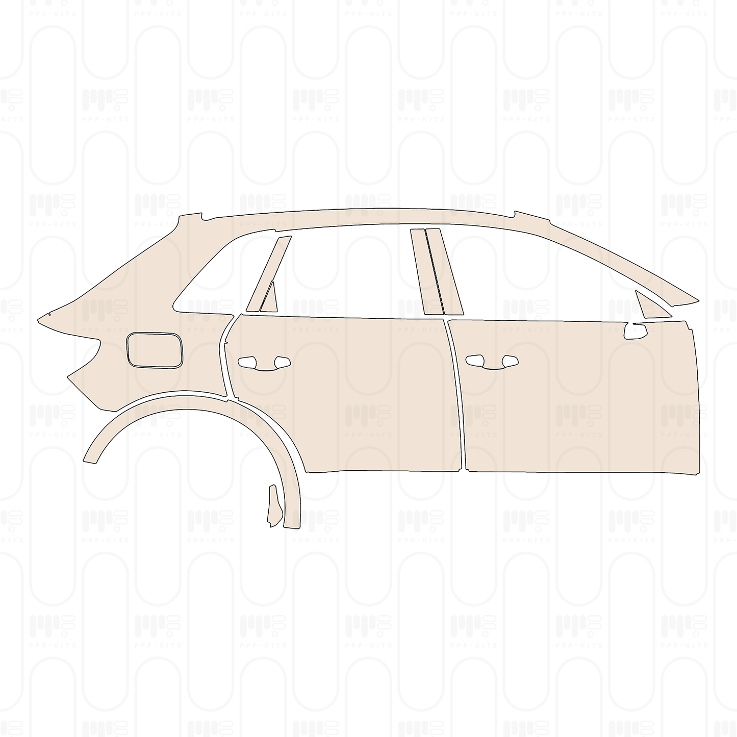 Voorgesneden PPF Audi Q3 SUV Base 2025