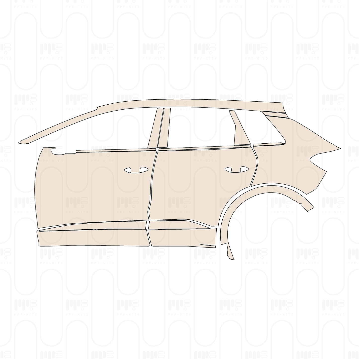 Voorgesneden PPF Audi Q4 e-tron SUV Sport 2025