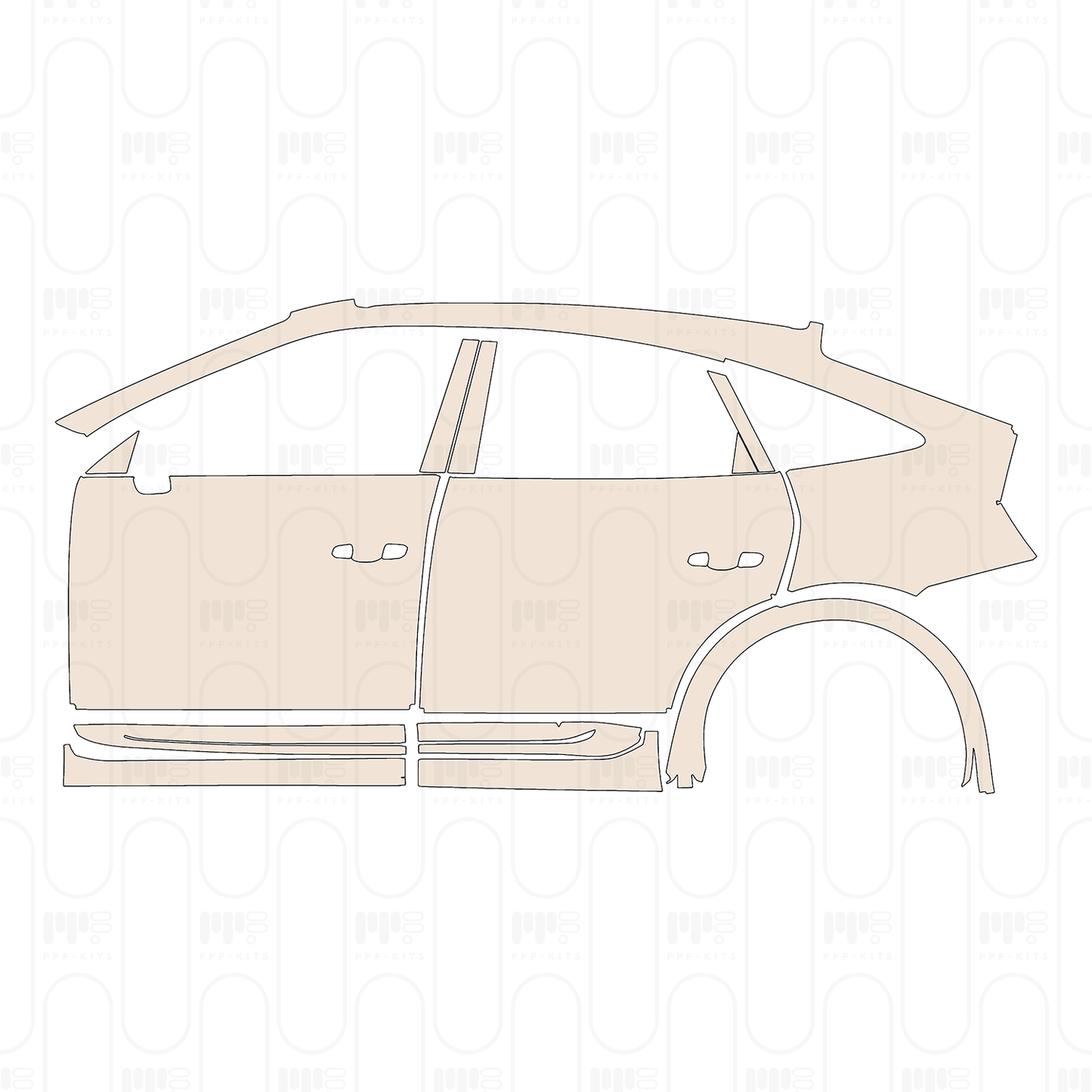 Voorgesneden PPF Audi Q5 Q5L Sportback (Extended Wheelbase) 2025