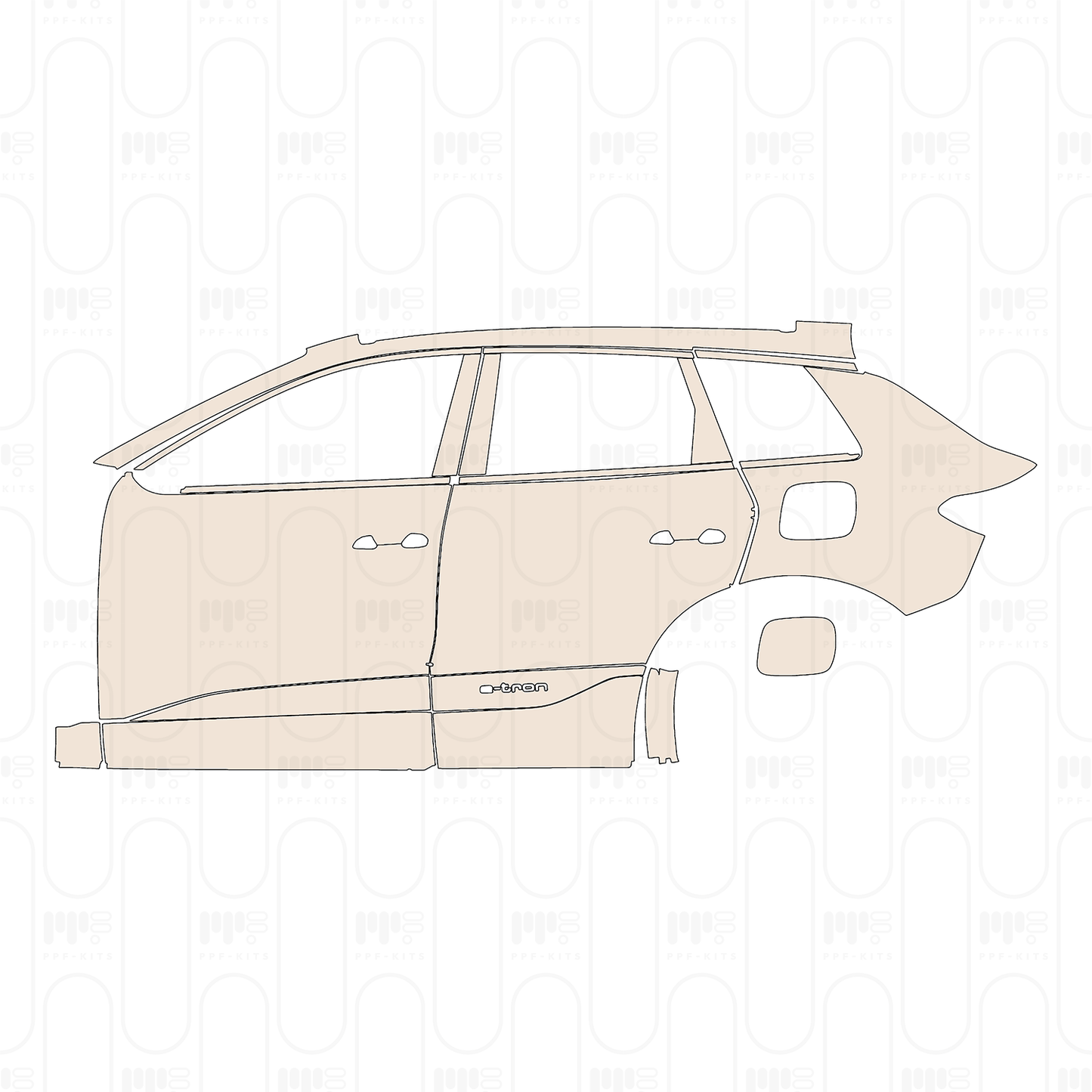 Voorgesneden PPF Audi Q6 e-tron SUV Base 2025