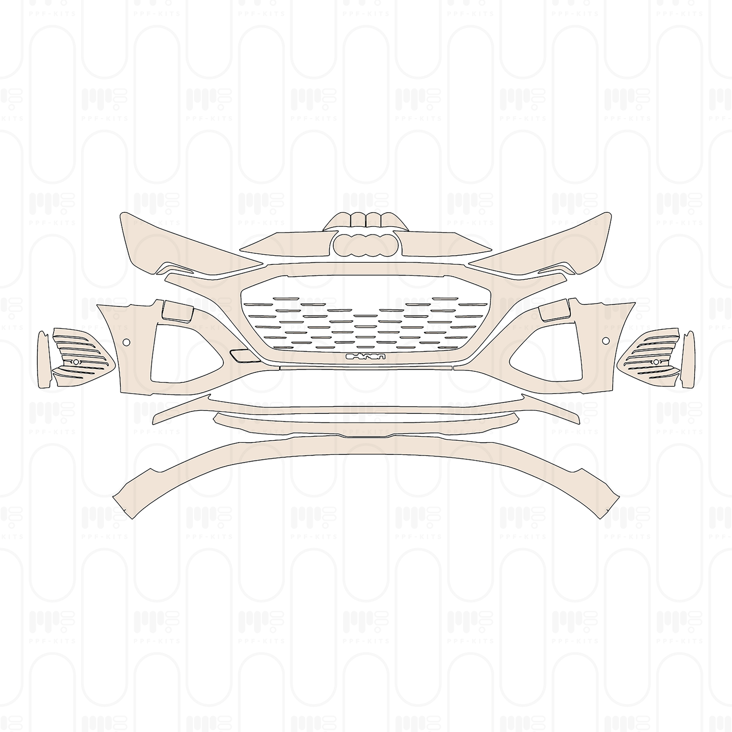 Voorgesneden PPF Audi Q8 e-tron SUV S-Line 2024