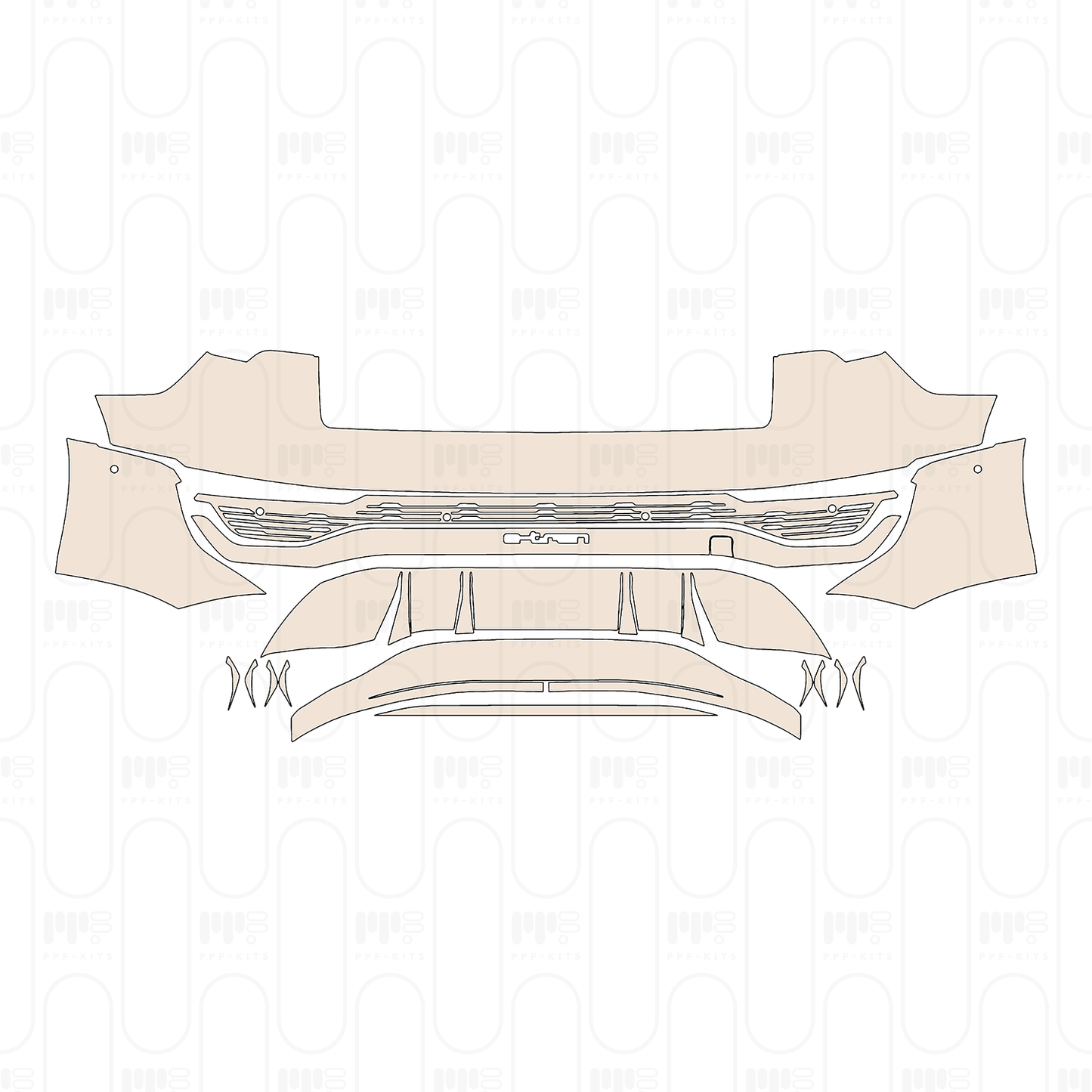 Voorgesneden PPF Audi Q8 e-tron SUV S-Line 2024
