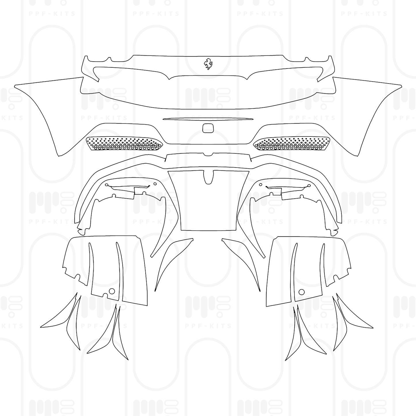 Voorgesneden PPF Ferrari 296 GTB 2025