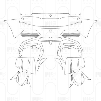 Voorgesneden PPF Ferrari 296 GTB 2025