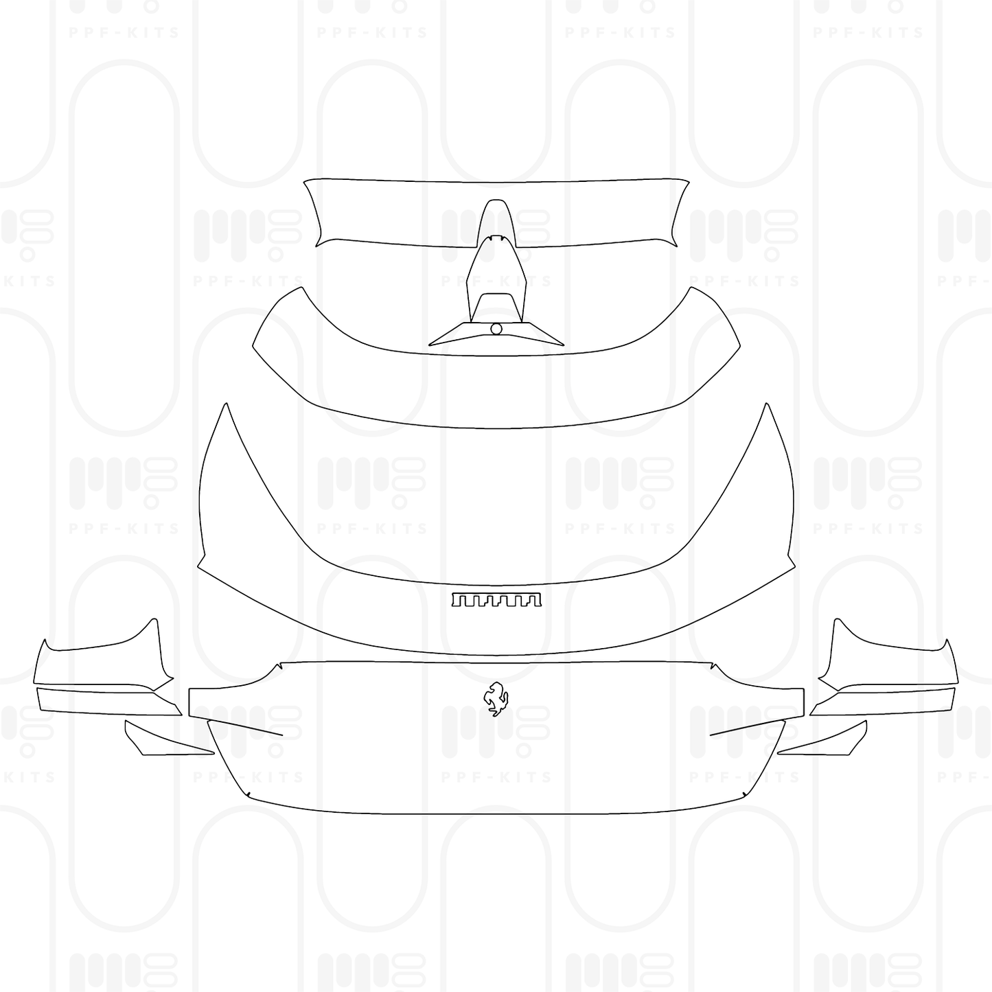 Voorgesneden PPF Ferrari Purosangue 2025