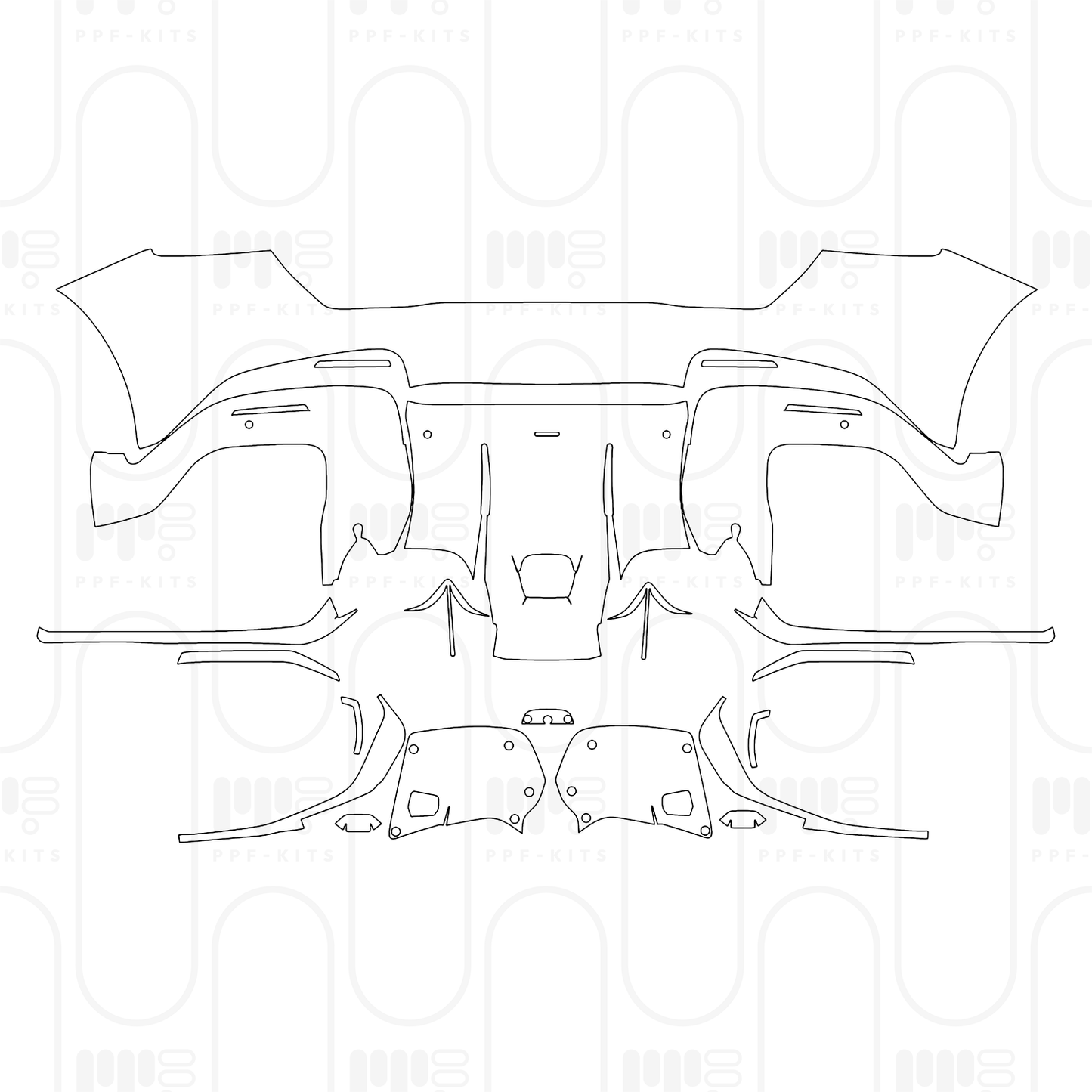 Voorgesneden PPF Ferrari Purosangue 2025