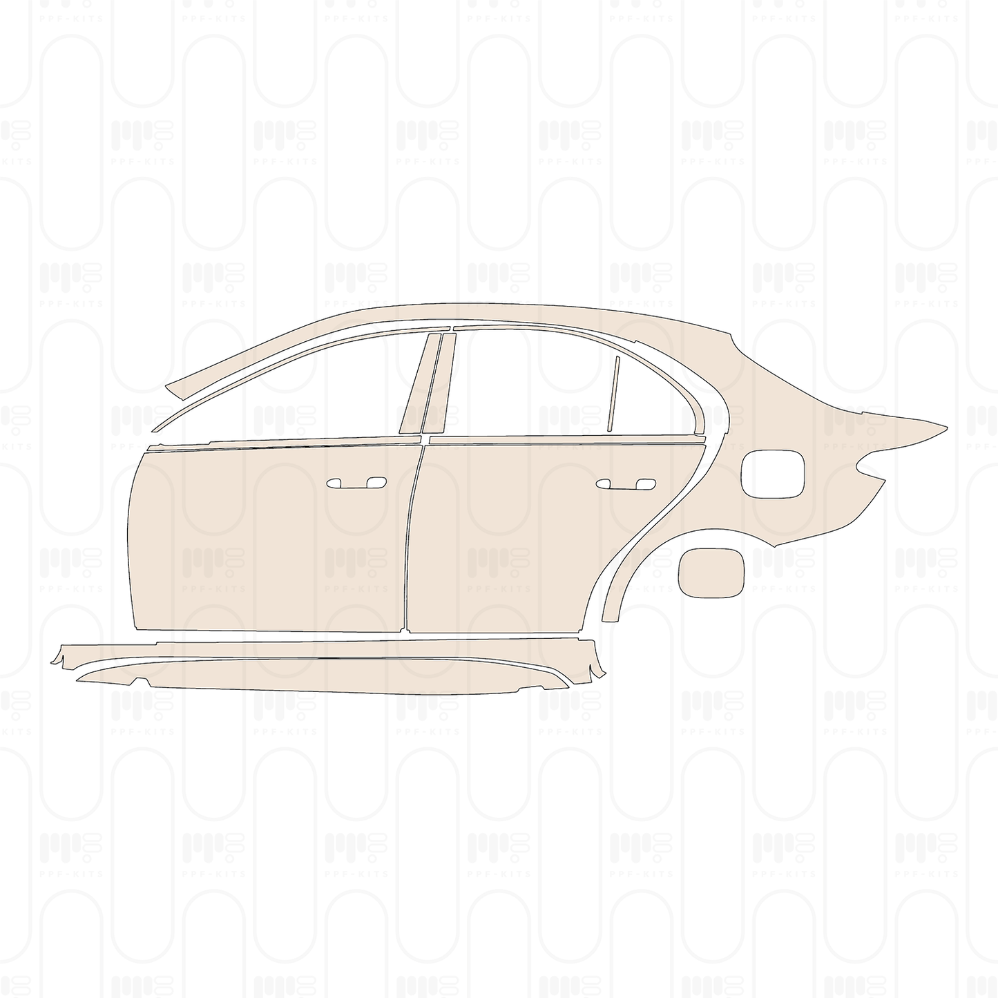 Voorgesneden PPF Mercedes-Benz C Class Sedan AMG Line Standard Wheelbase 2024