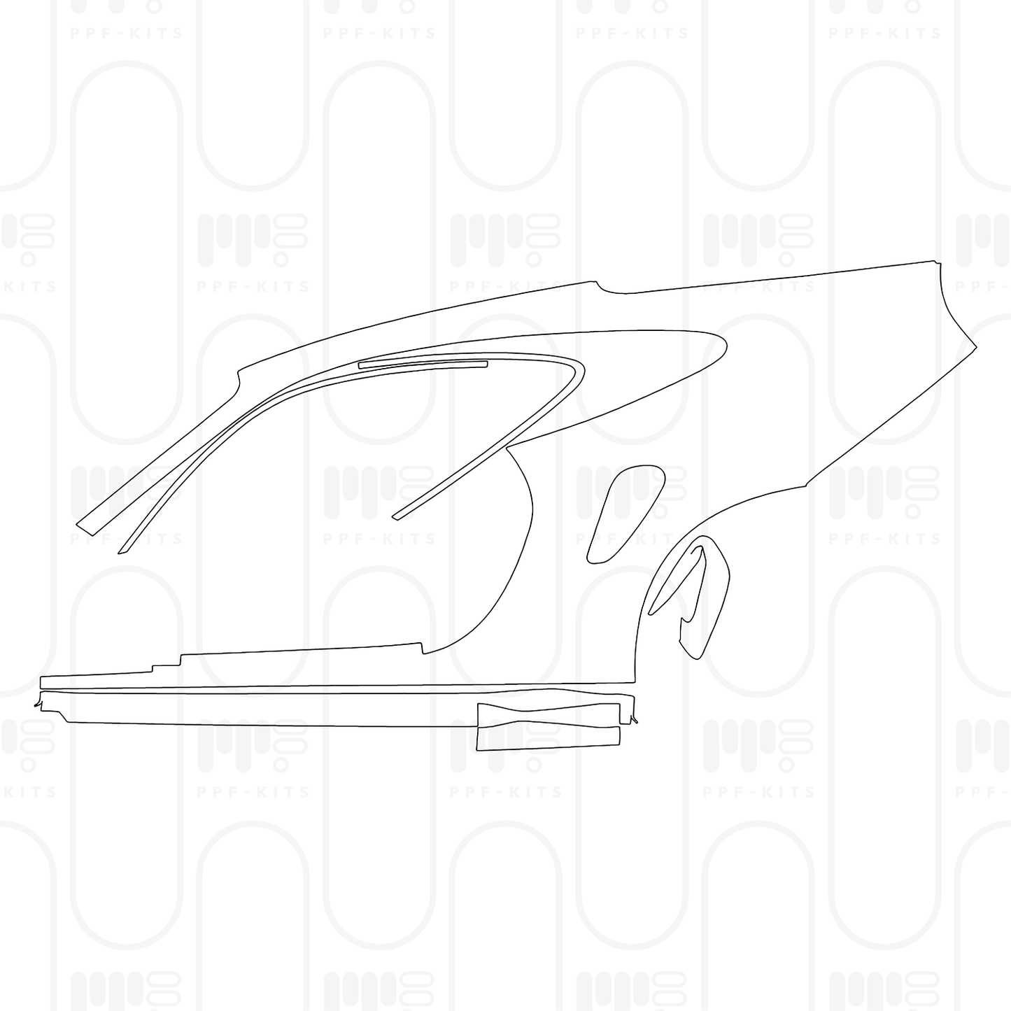 Voorgesneden PPF Porsche 911 Turbo S Coupe 2025