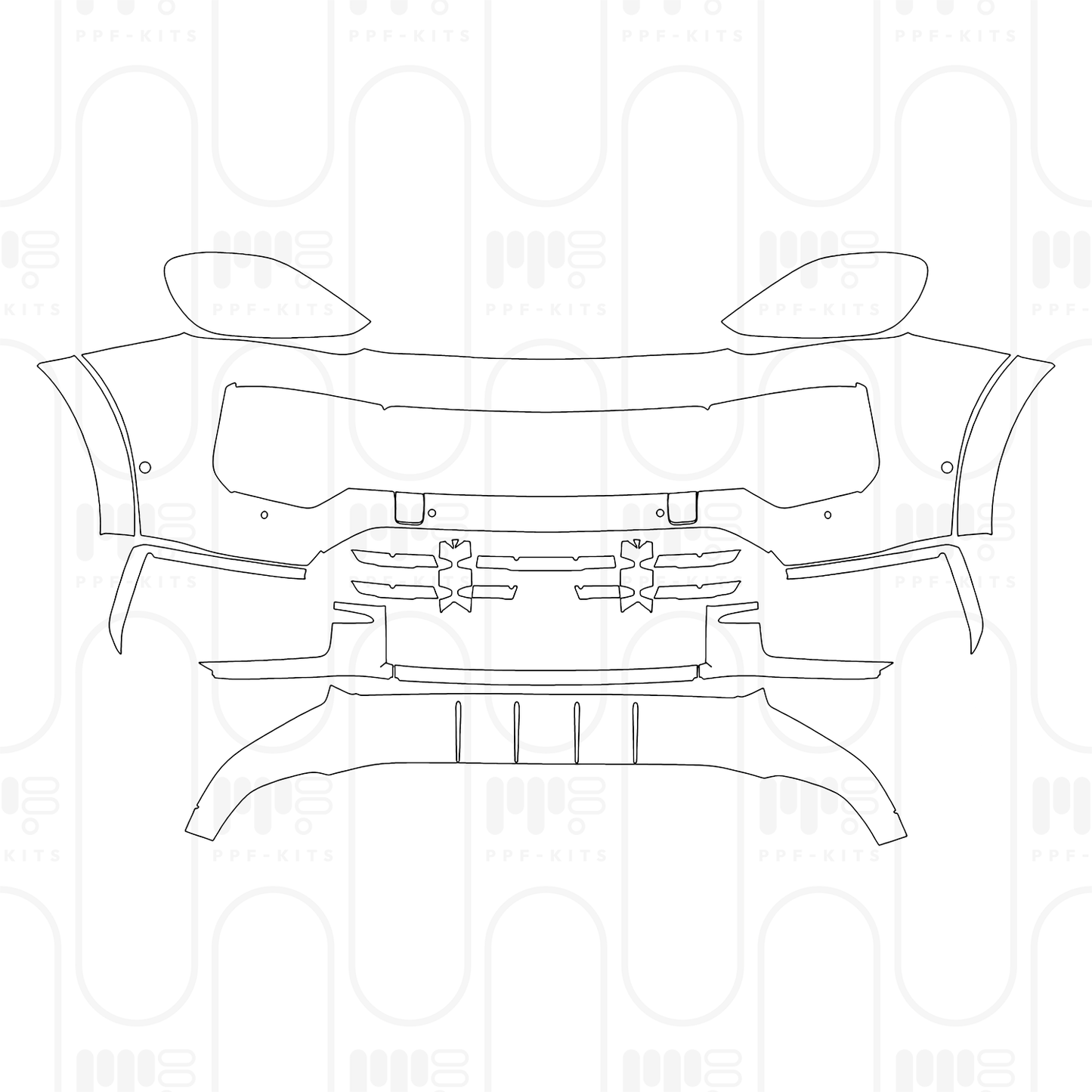 Voorgesneden PPF Porsche Cayenne Coupe Cayenne S Coupe 2025