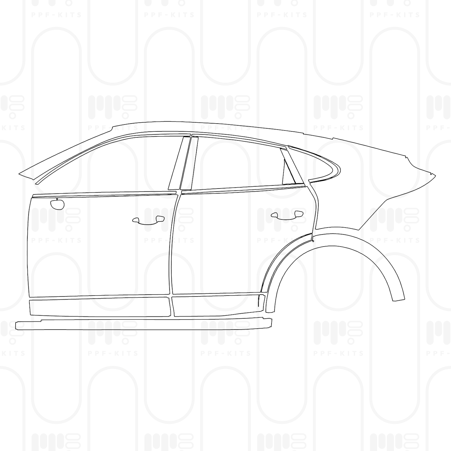 Voorgesneden PPF Porsche Cayenne Coupe Cayenne S Coupe 2025