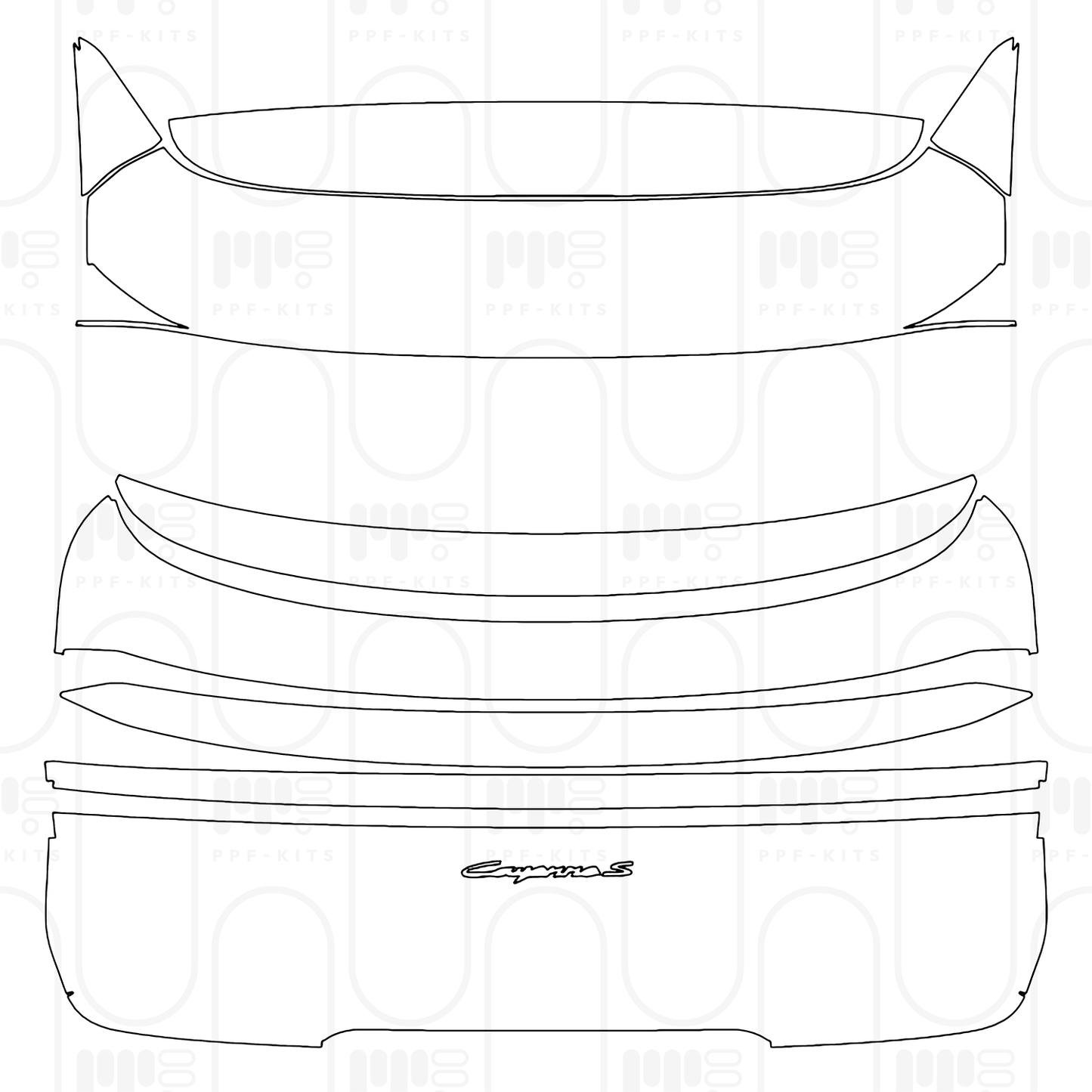 Voorgesneden PPF Porsche Cayenne Coupe Cayenne S Coupe 2025