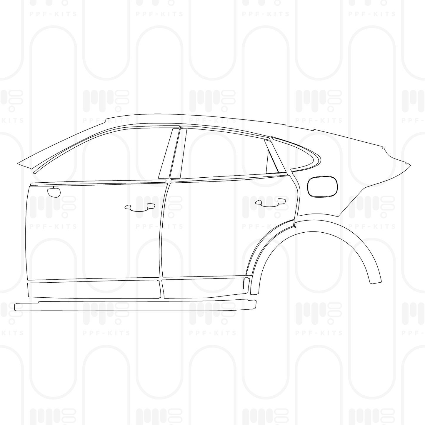 Voorgesneden PPF Porsche Cayenne Coupe Cayenne S E-Hybrid Coupe 2024