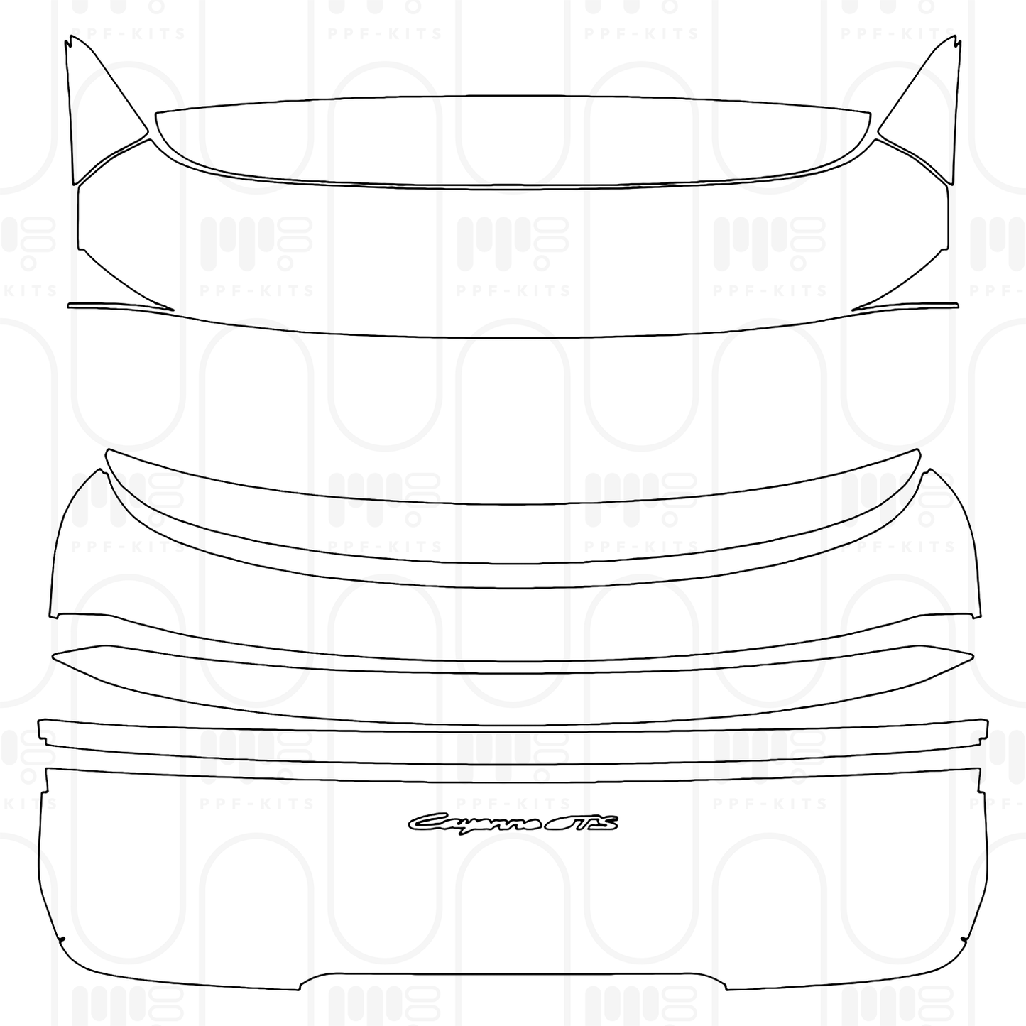 Voorgesneden PPF Porsche Cayenne Coupe Cayenne GTS Coupe 2025