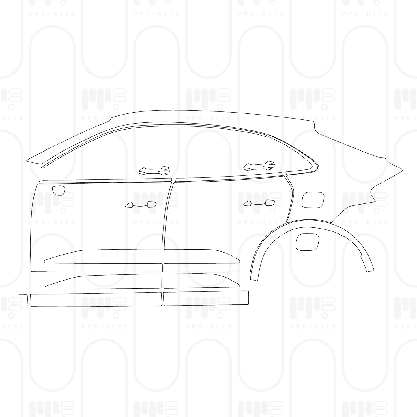 Voorgesneden PPF Porsche Macan Electric Turbo 2024