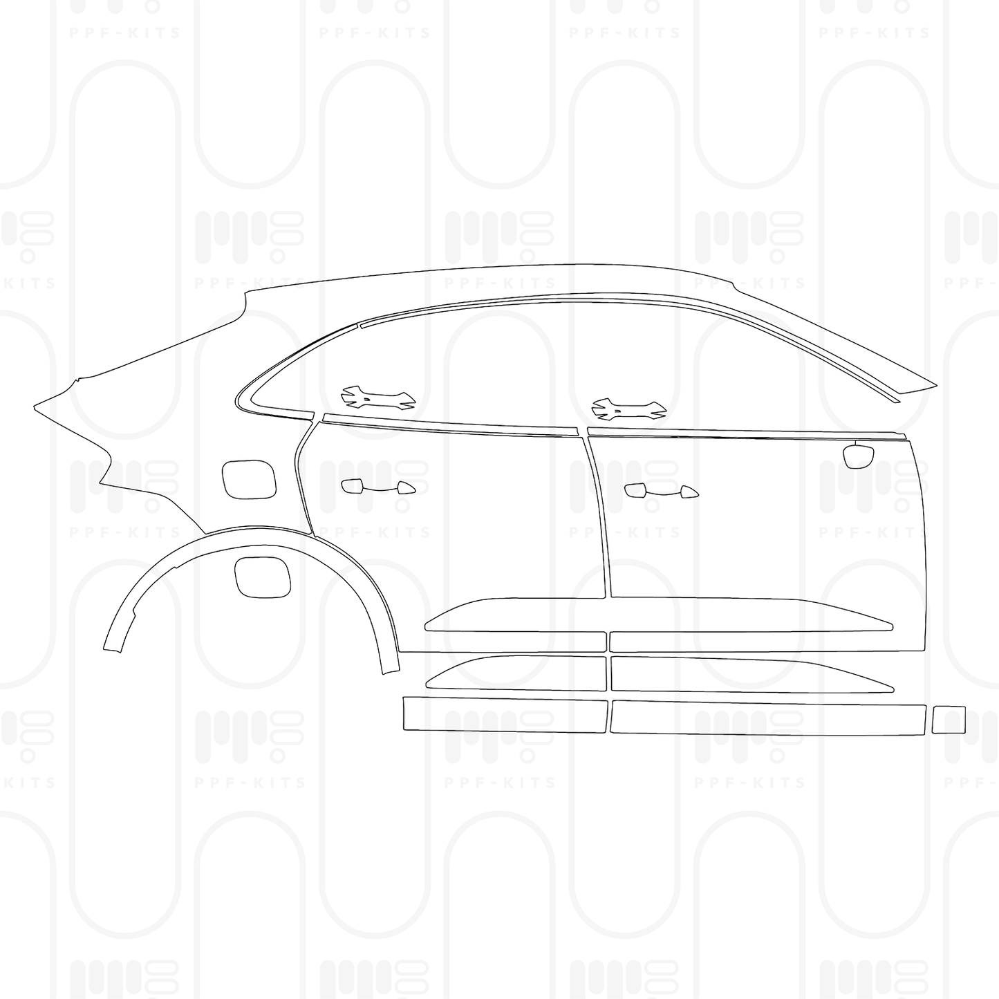 Voorgesneden PPF Porsche Macan Electric Turbo 2024