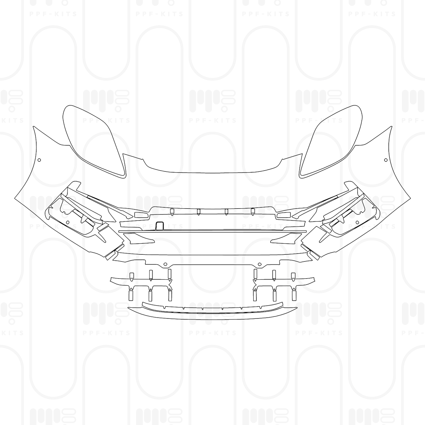 Voorgesneden PPF Porsche Panamera Sedan Panamera 4 2025