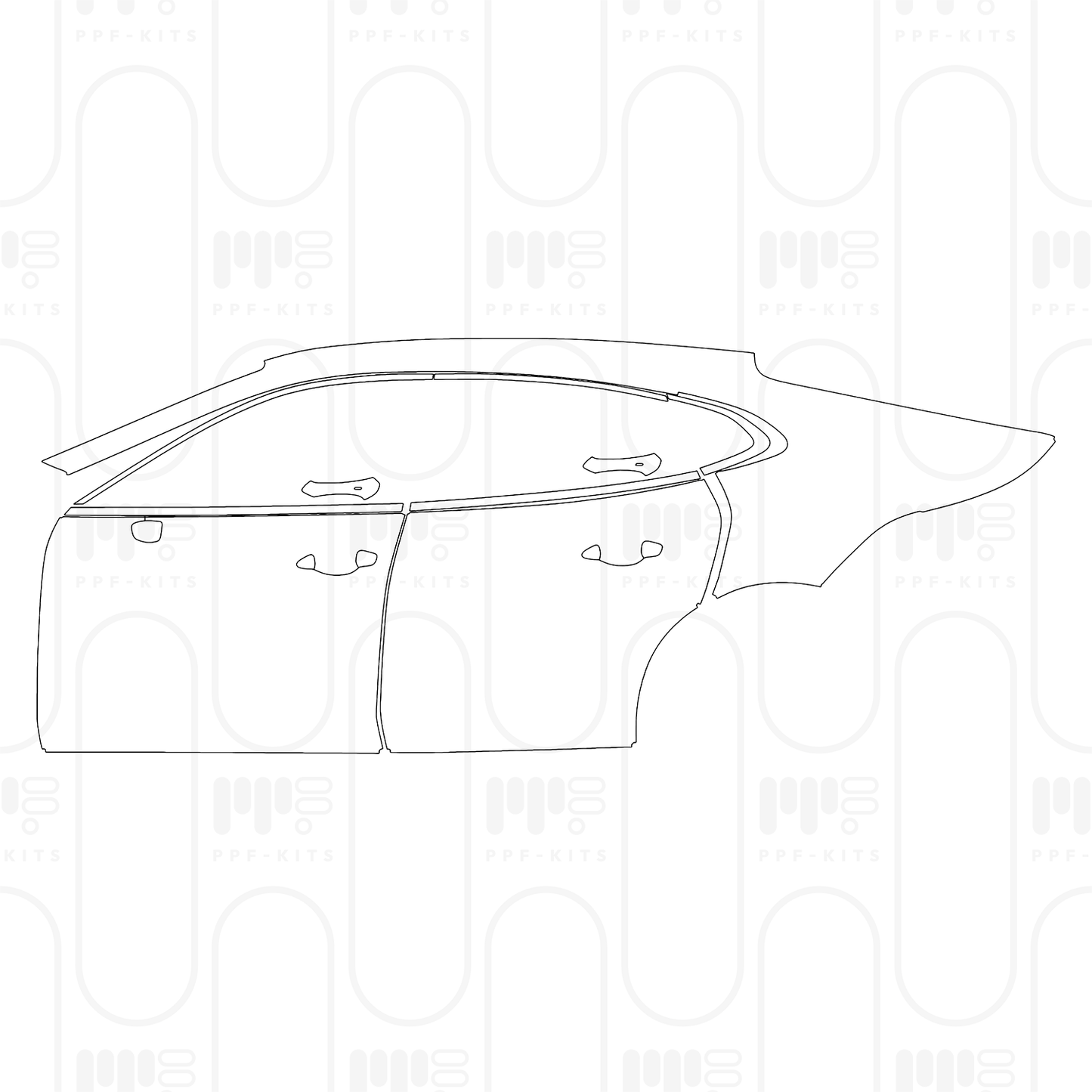 Voorgesneden PPF Porsche Panamera Sedan Panamera 4 2025