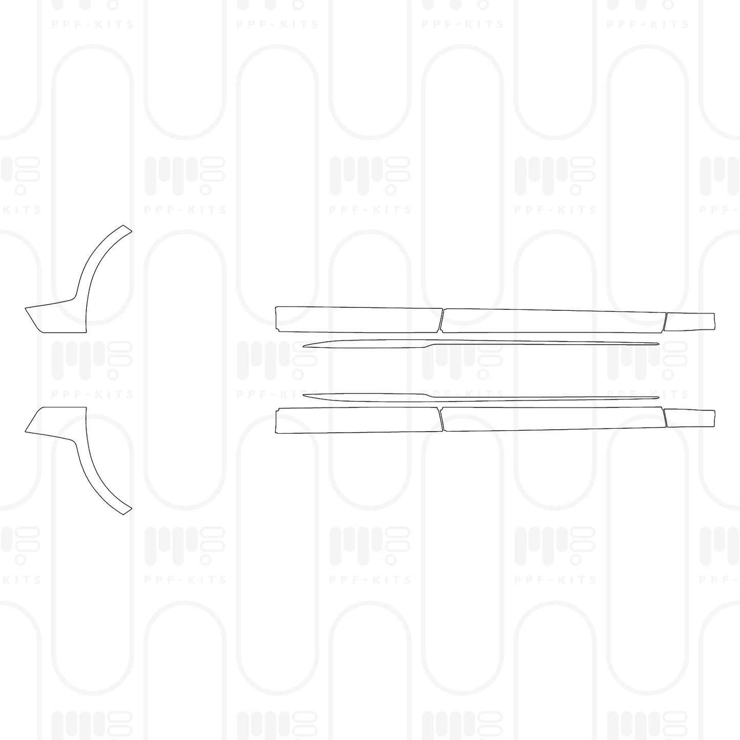 Voorgesneden PPF Porsche Panamera Sedan Panamera 4 2025