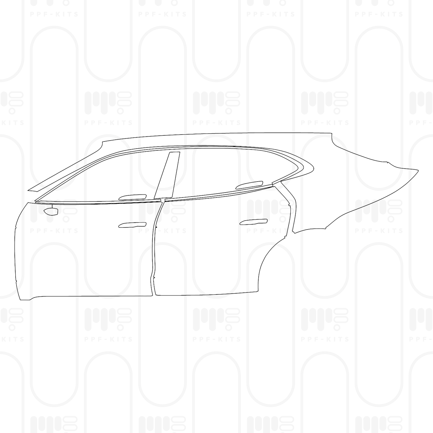 Voorgesneden PPF Porsche Taycan Sport Turismo Taycan Turbo S Sport Turismo 2025