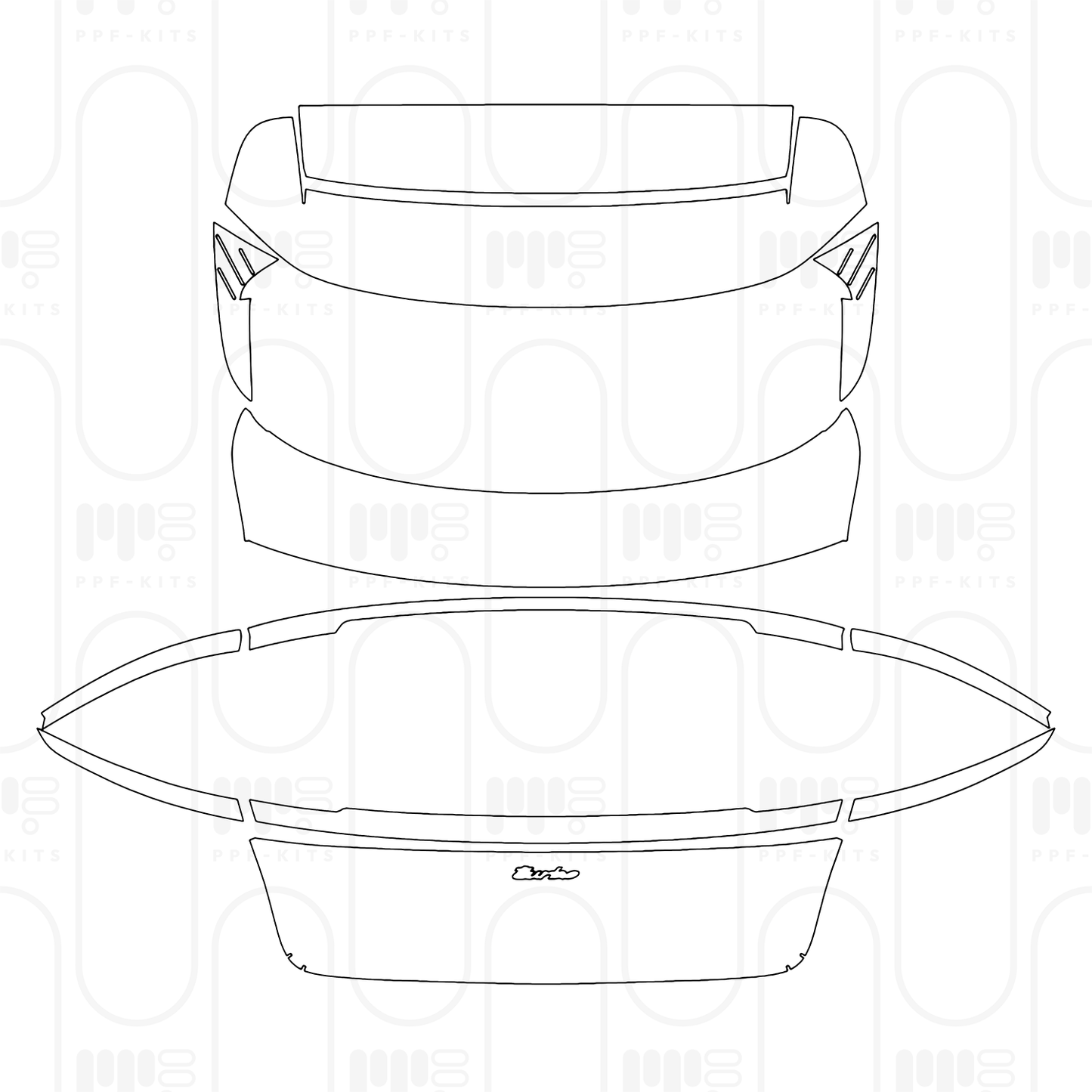 Voorgesneden PPF Porsche Taycan Sport Turismo Taycan Turbo Sport Turismo 2024