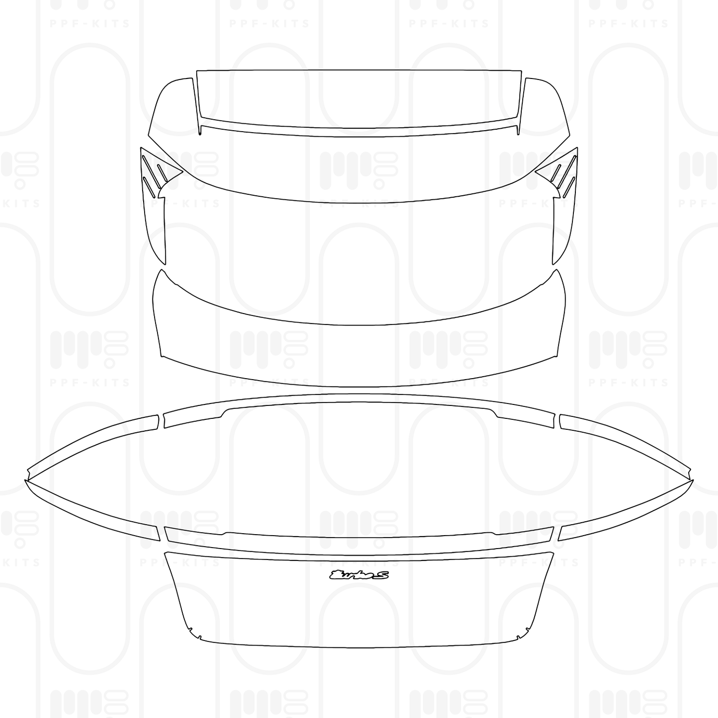 Voorgesneden PPF Porsche Taycan Sport Turismo Taycan Turbo S Sport Turismo 2025