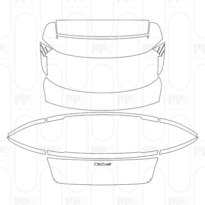 Voorgesneden PPF Porsche Taycan Sport Turismo Taycan Turbo S Sport Turismo 2025
