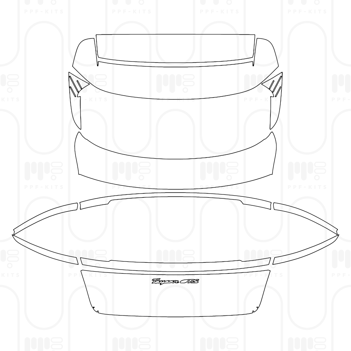 Voorgesneden PPF Porsche Taycan Sport Turismo Taycan GTS Sport Turismo 2025