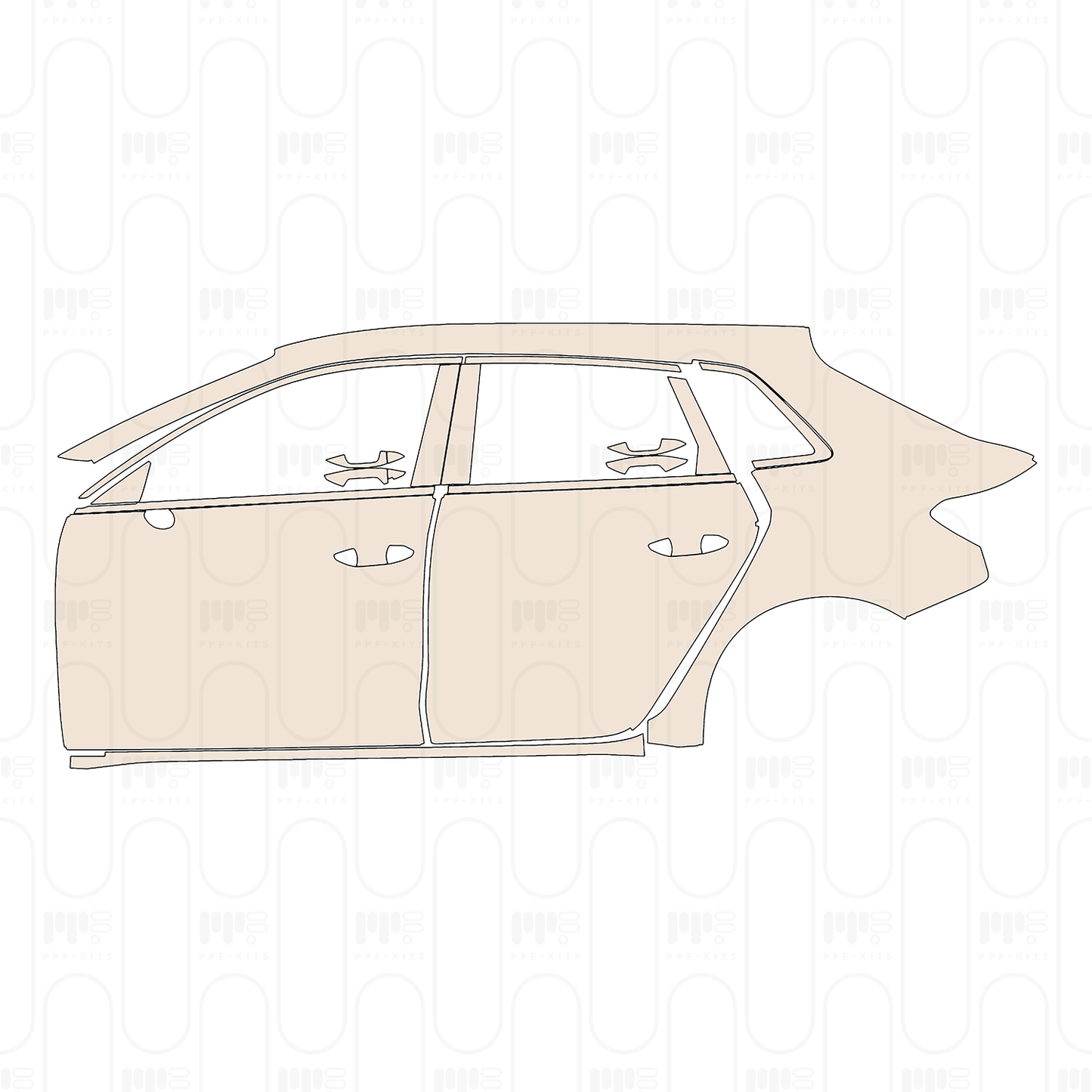 Voorgesneden PPF Audi A3 Sportback Base 2024