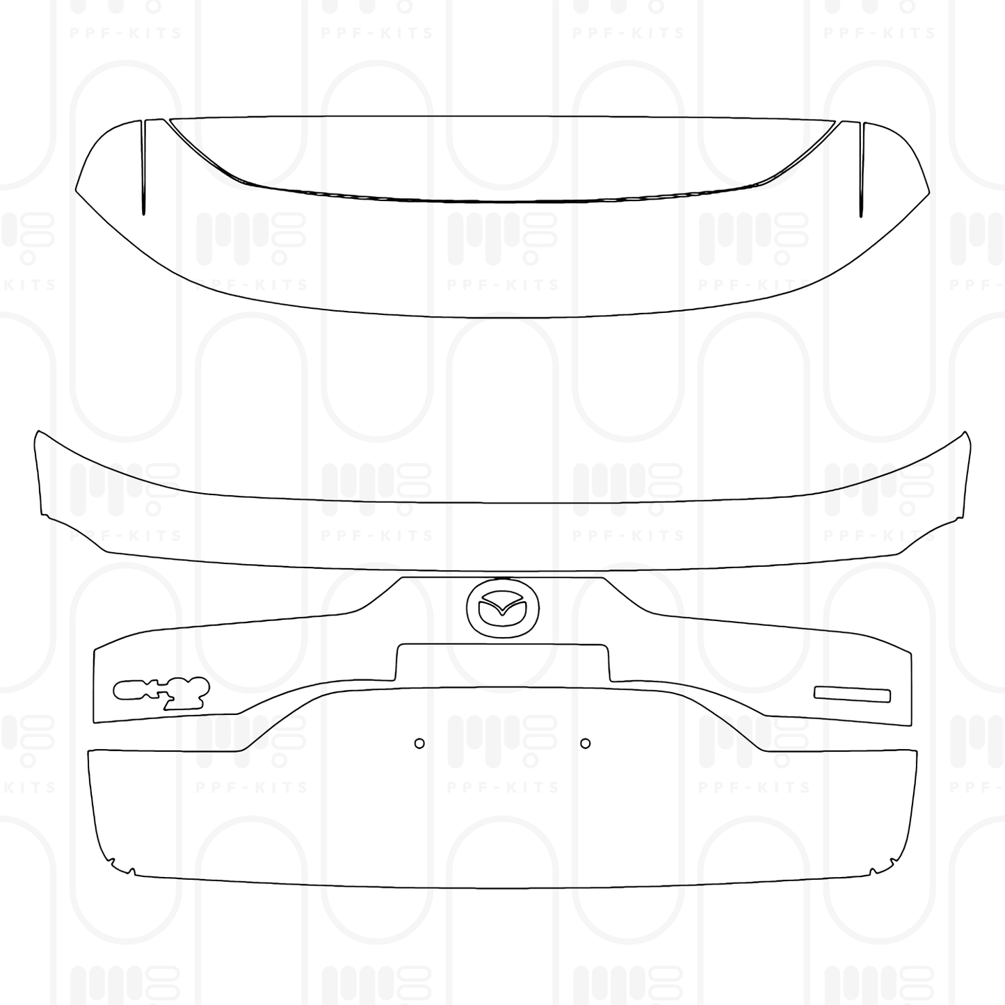 Voorgesneden PPF Mazda CX-80 (EU) Homura Plus 2024