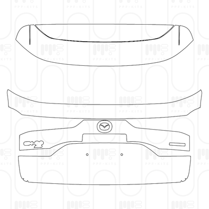 Voorgesneden PPF Mazda CX-80 (EU) Homura Plus 2024