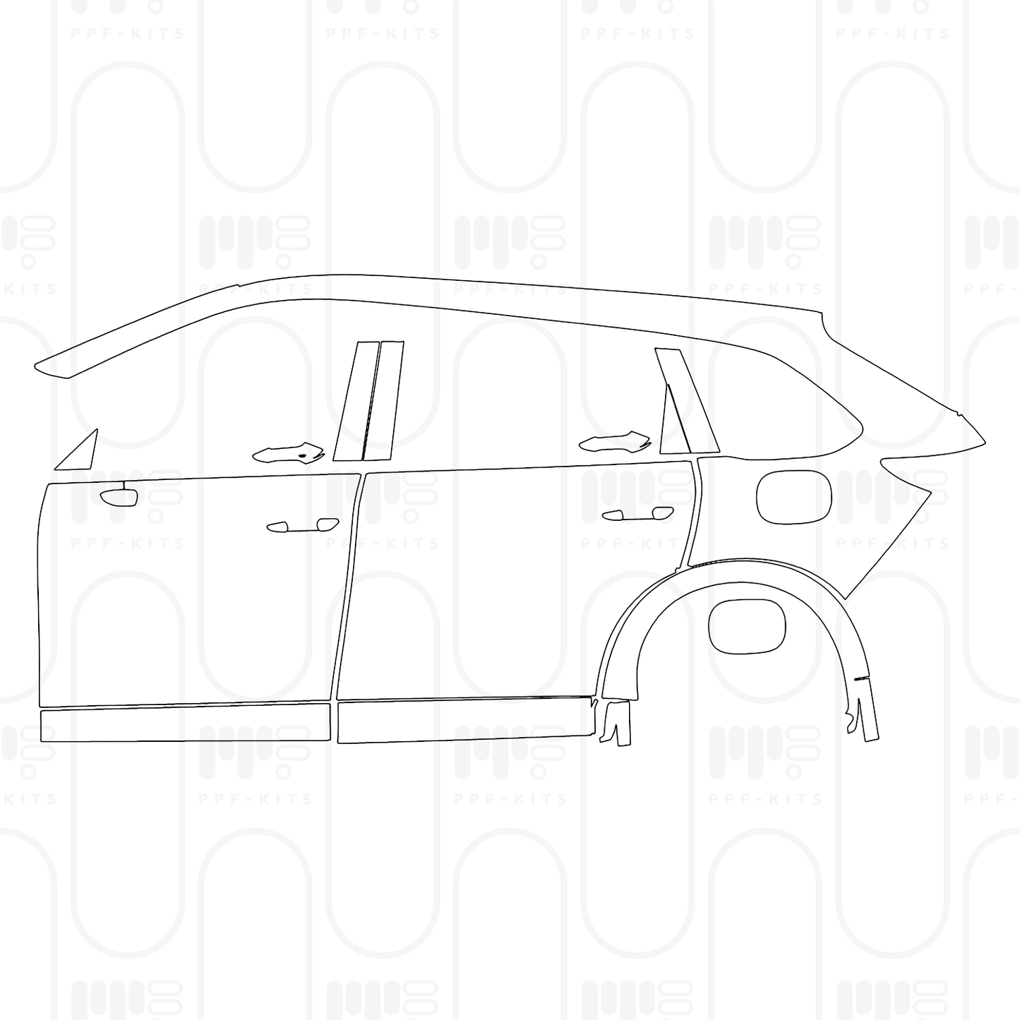 Voorgesneden PPF Mazda CX-80 (EU) Homura Plus 2024
