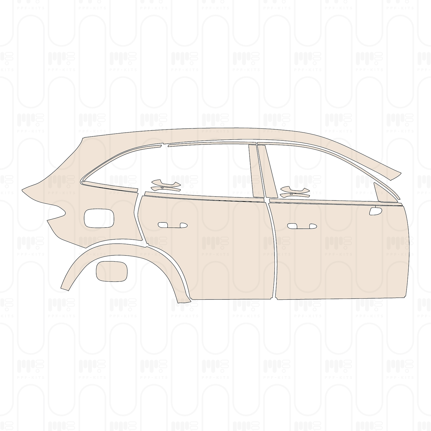 Voorgesneden PPF Mercedes-Benz GLC SUV Standard Wheelbase (GLC) AMG Line 2024