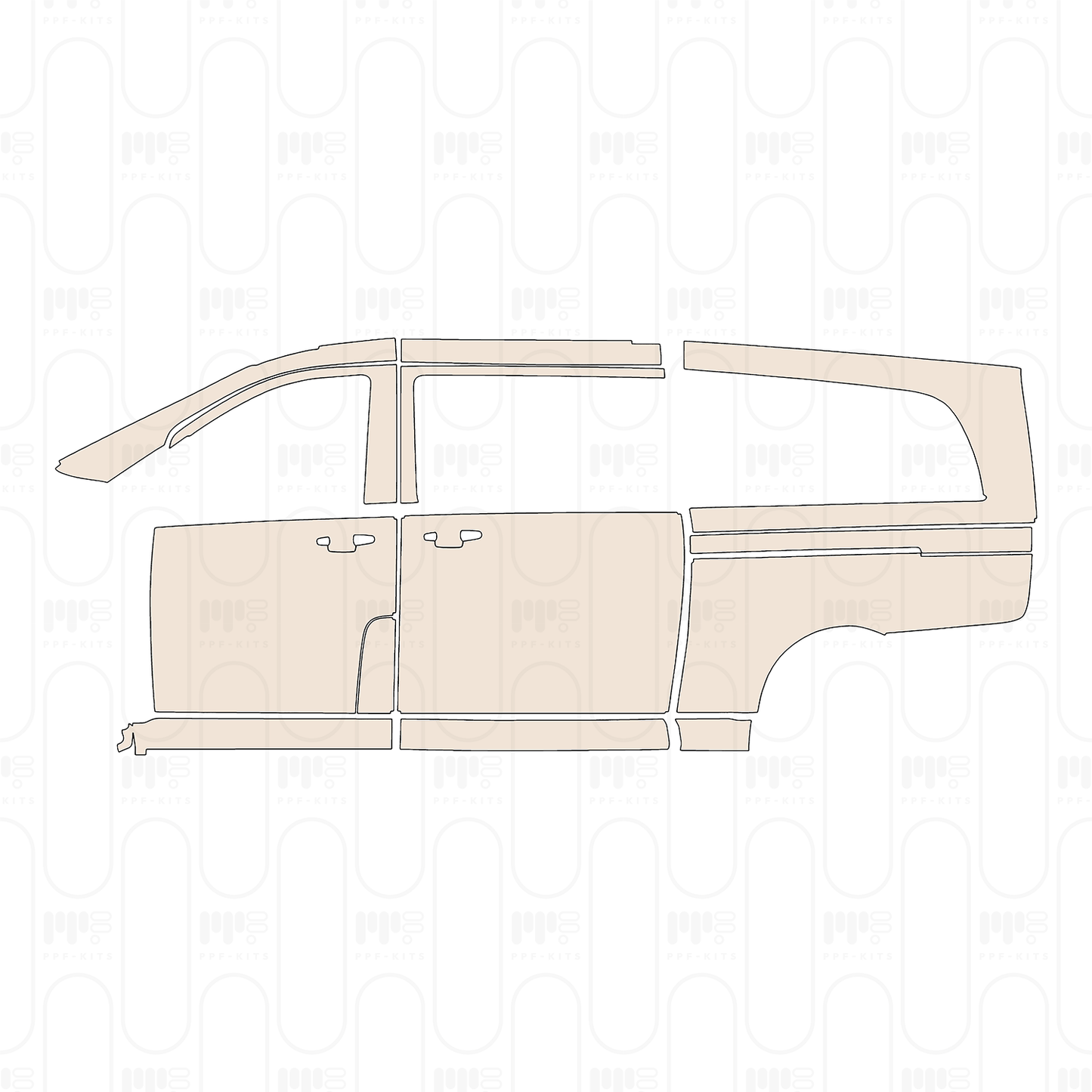 Voorgesneden PPF Mercedes-Benz V Class (Europe) Extra Long Base 2024