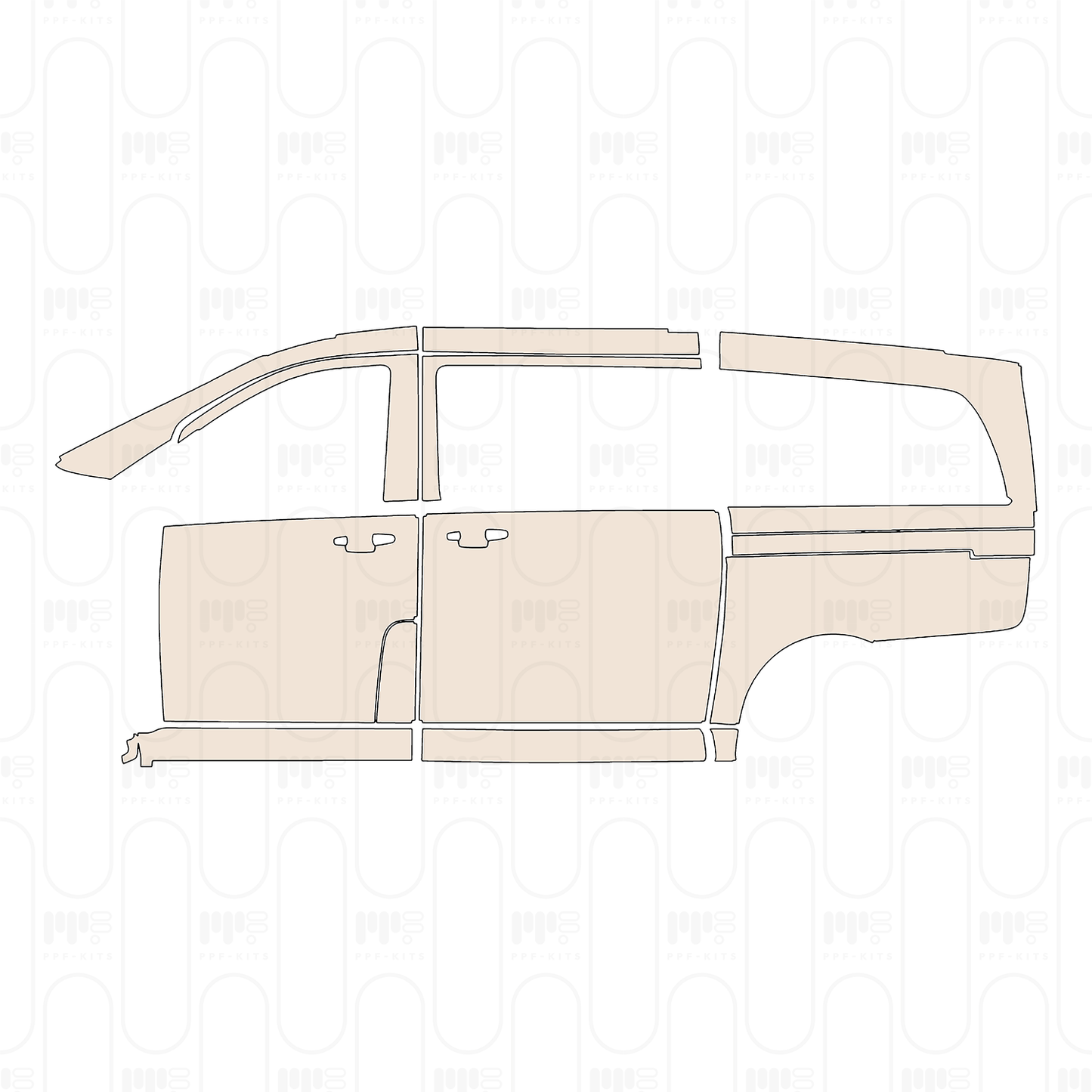 Voorgesneden PPF Mercedes-Benz V Class (Europe) Long AMG Line 2024