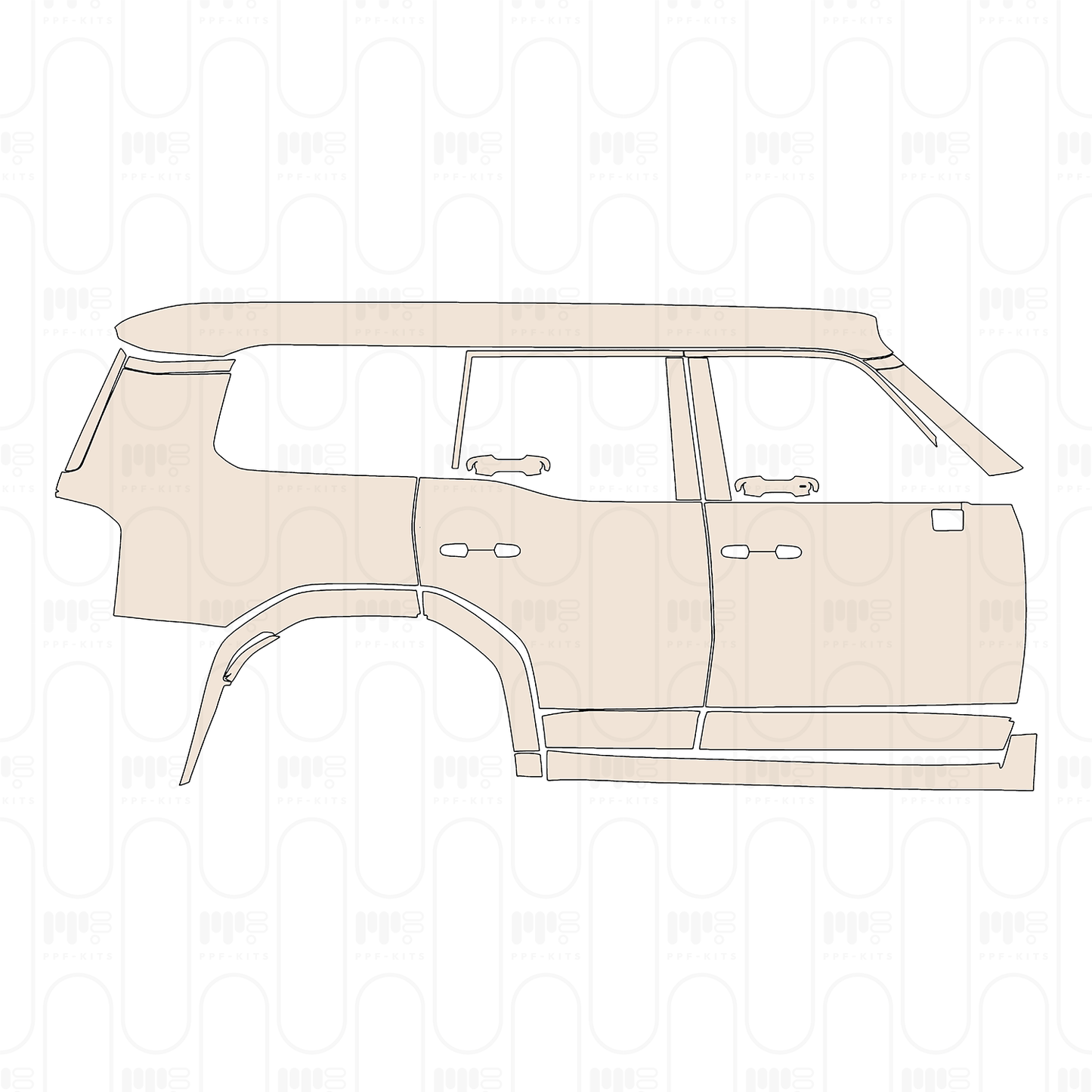 Voorgesneden PPF Toyota Prado Base 2024