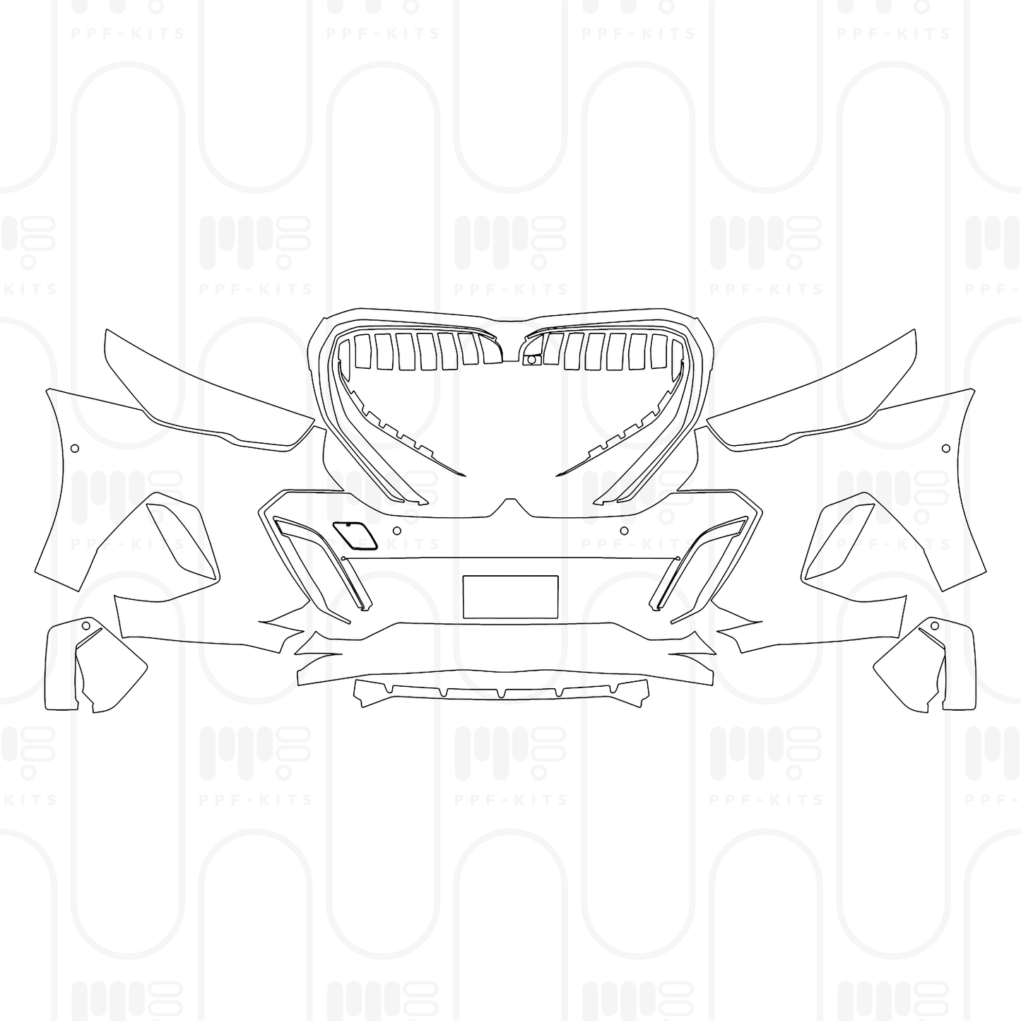 Voorgesneden PPF BMW i5 Sedan Extended Wheelbase M Sports Suit 2025