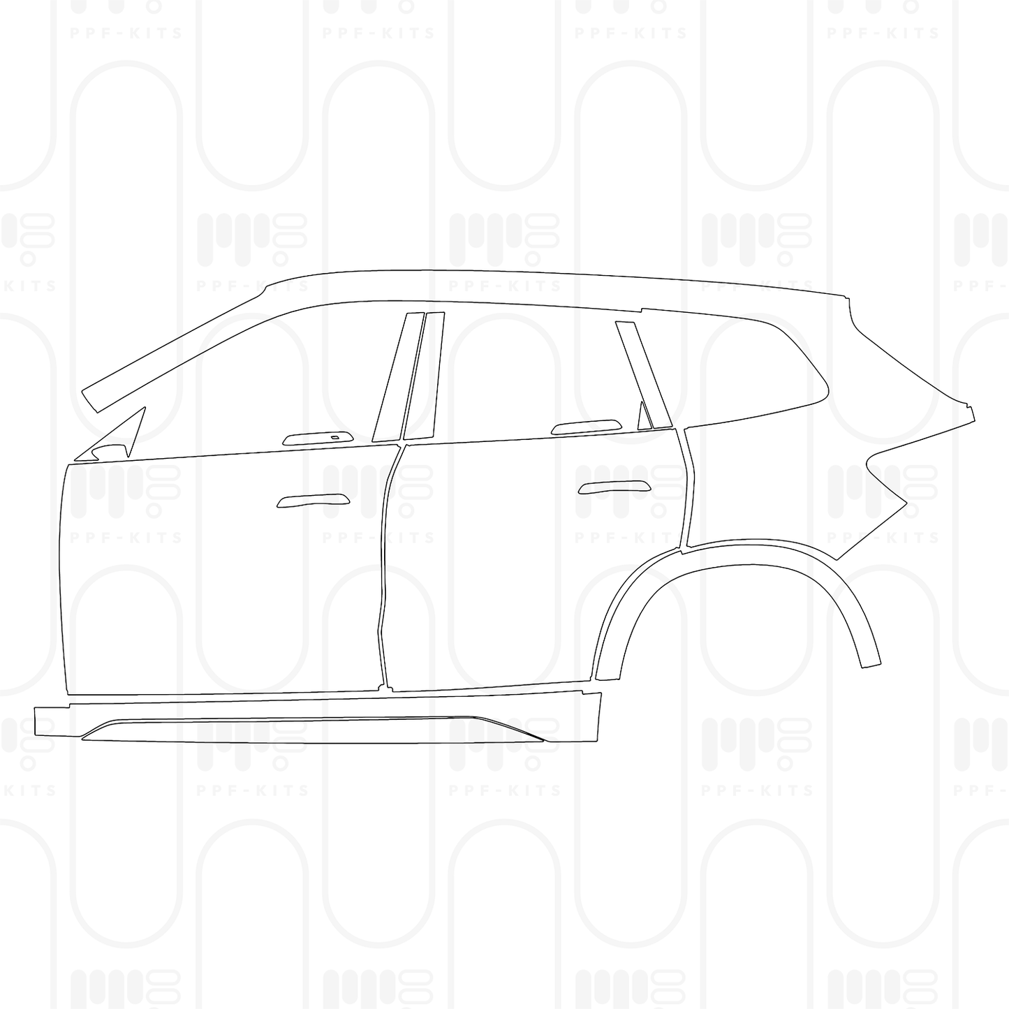 Voorgesneden PPF BMW X1 Standard Wheelbase Base 2025