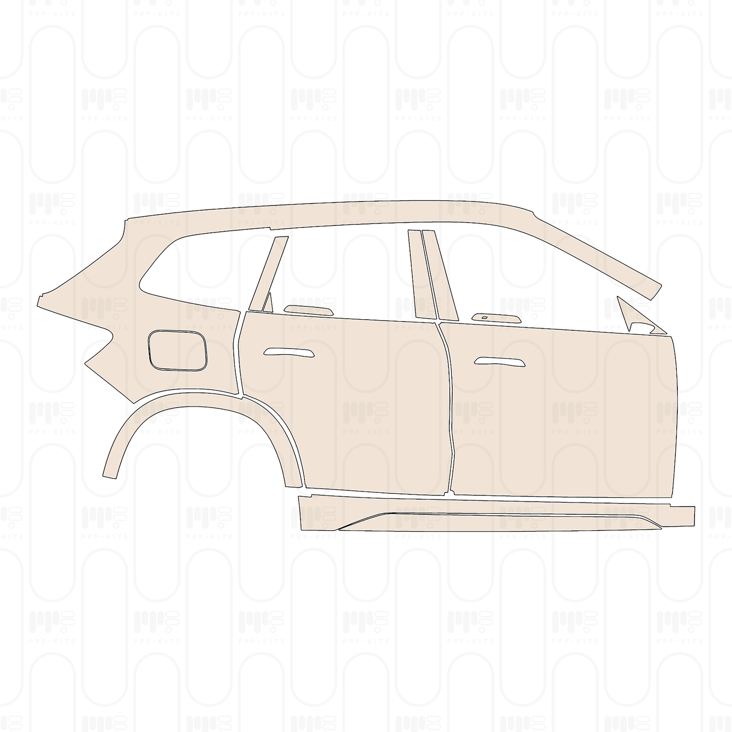 Voorgesneden PPF BMW X1 Standard Wheelbase Base 2024