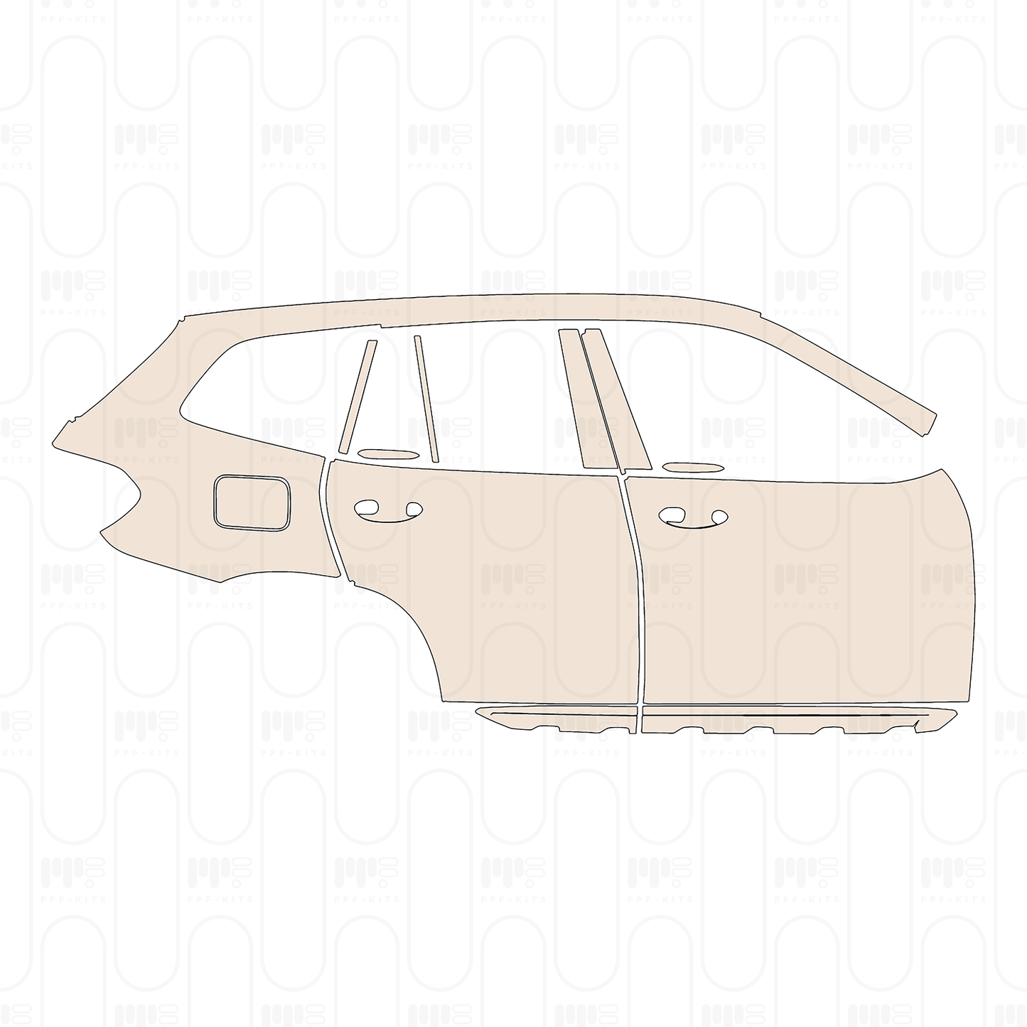 Voorgesneden PPF BMW X3 Standard Wheelbase xLine 2024