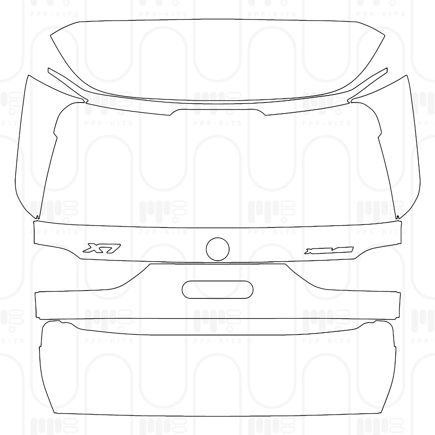 Voorgesneden PPF BMW X7 M60i 2025