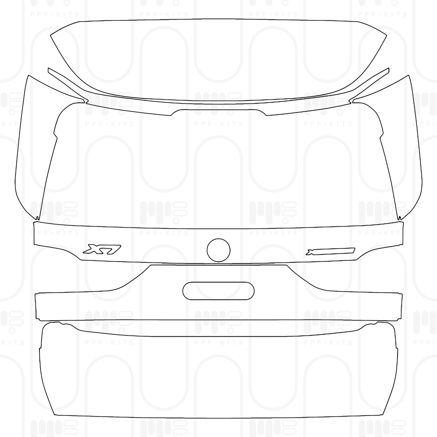 Voorgesneden PPF BMW X7 M60i 2025