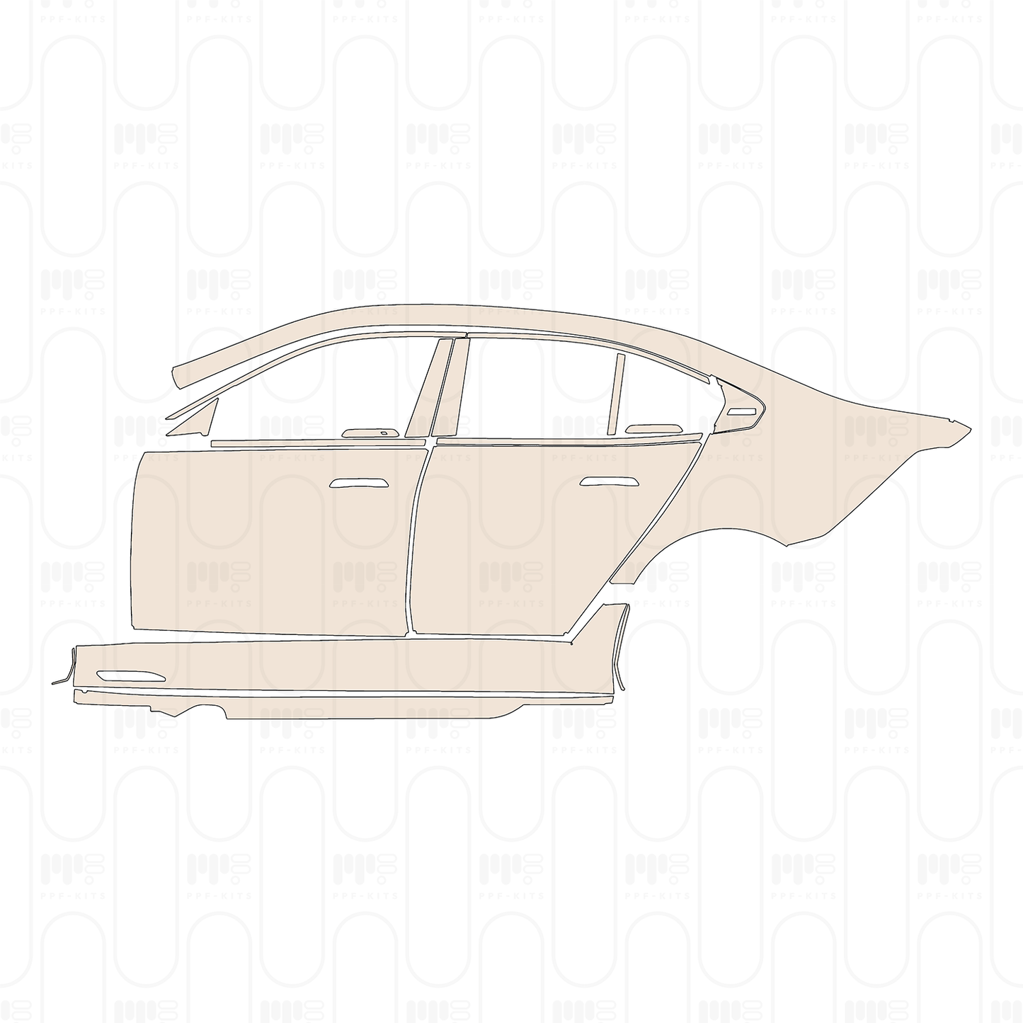 Voorgesneden PPF BMW 5 Series Sedan M5 2025