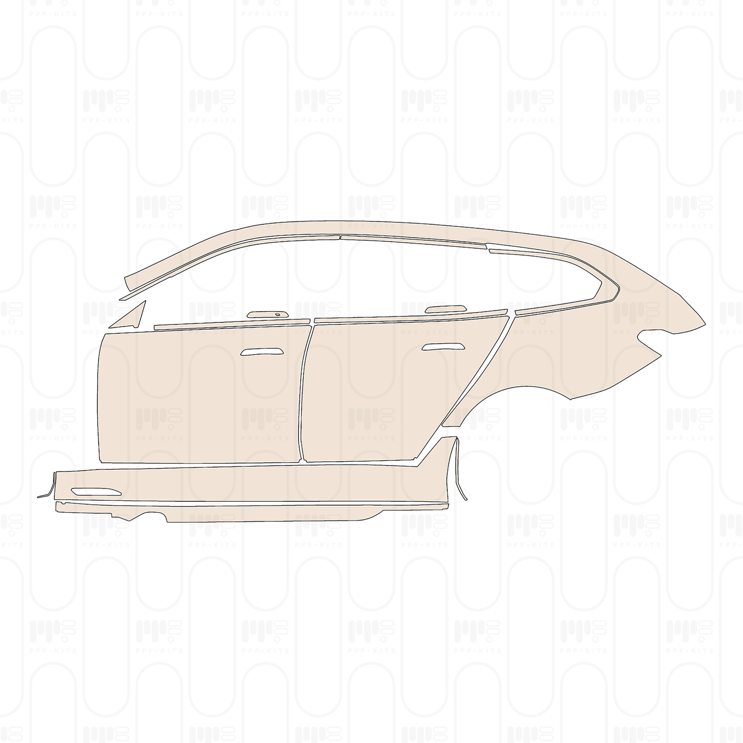 Voorgesneden PPF BMW 5 Series Touring M5 2025