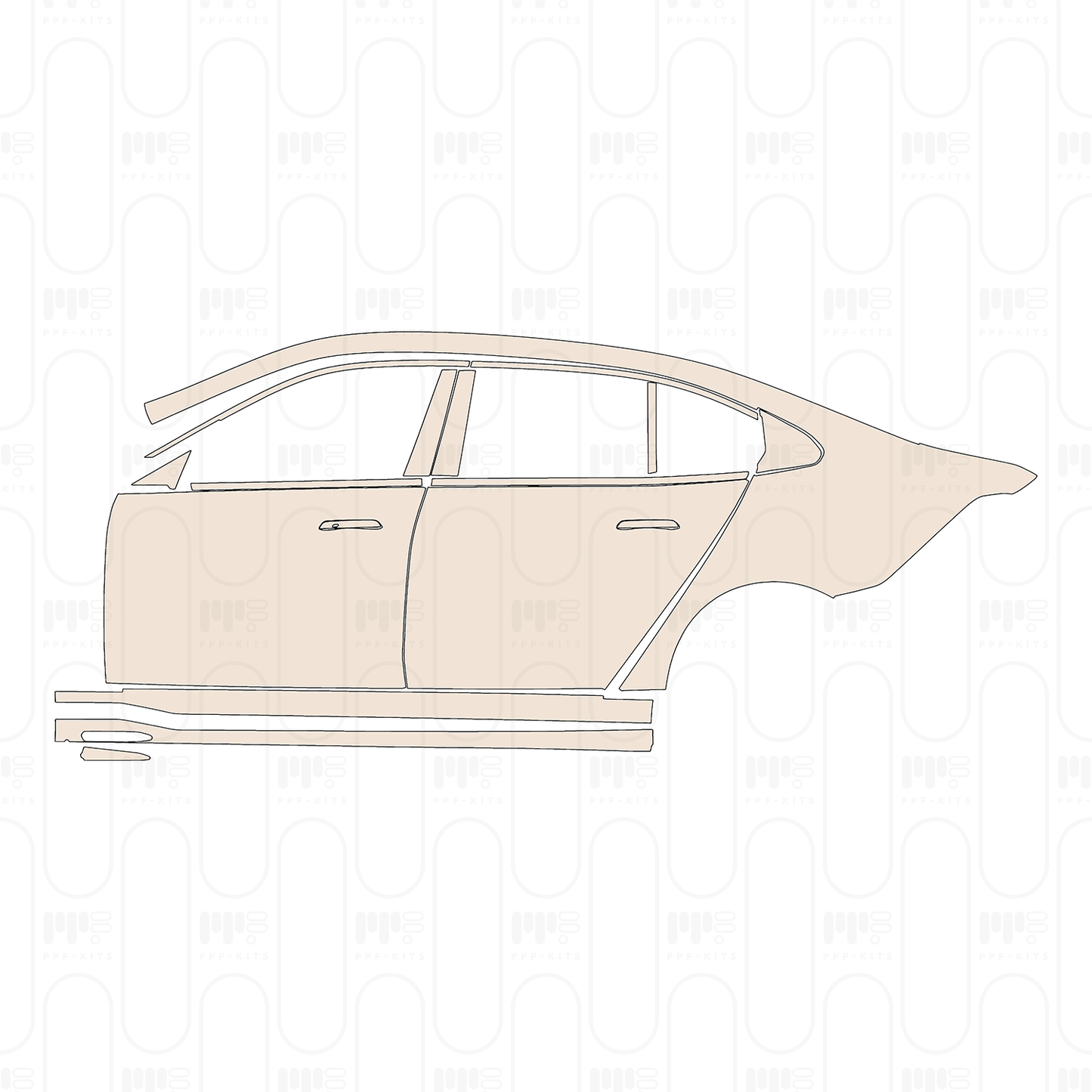 Voorgesneden PPF BMW 5 Series Sedan Extended Wheelbase Luxury 2026